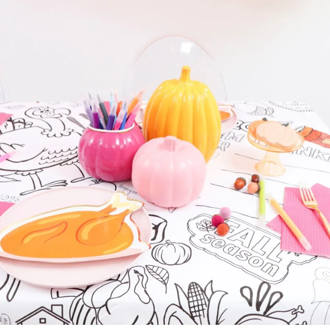 Thanksgiving Coloring Tablecloth - Image 7
