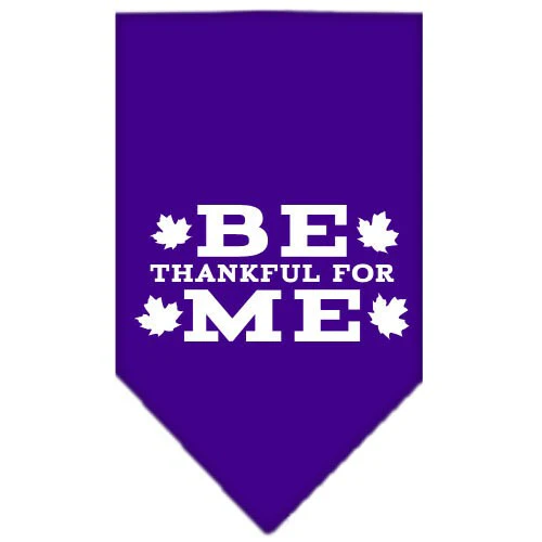 Thanksgiving Pet and Dog Bandana Screen Printed, "Be Thankful For Me" - Image 2