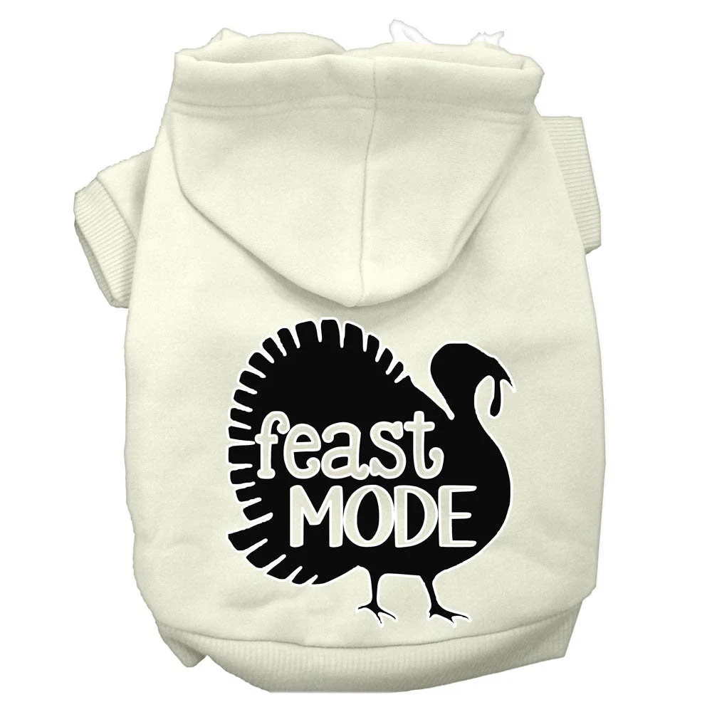 Thanksgiving Pet, Dog and Cat Hoodie Screen Printed, "Feast Mode" - Image 6