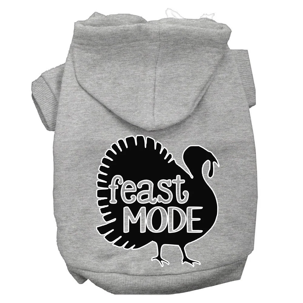 Thanksgiving Pet, Dog and Cat Hoodie Screen Printed, "Feast Mode" - Image 7