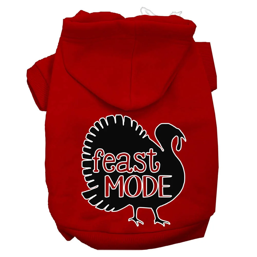 Thanksgiving Pet, Dog and Cat Hoodie Screen Printed, "Feast Mode" - Image 8