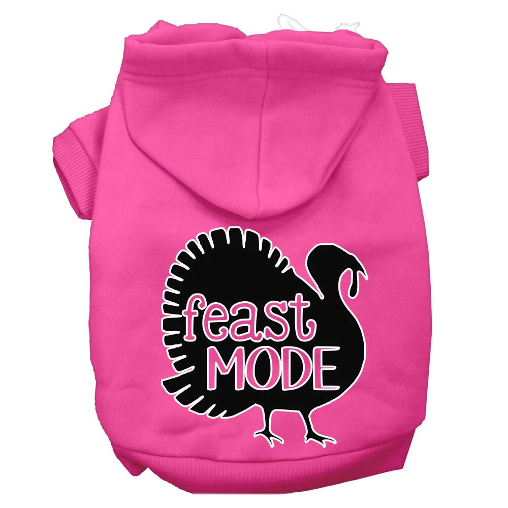 Thanksgiving Pet, Dog and Cat Hoodie Screen Printed, "Feast Mode" - Image 9