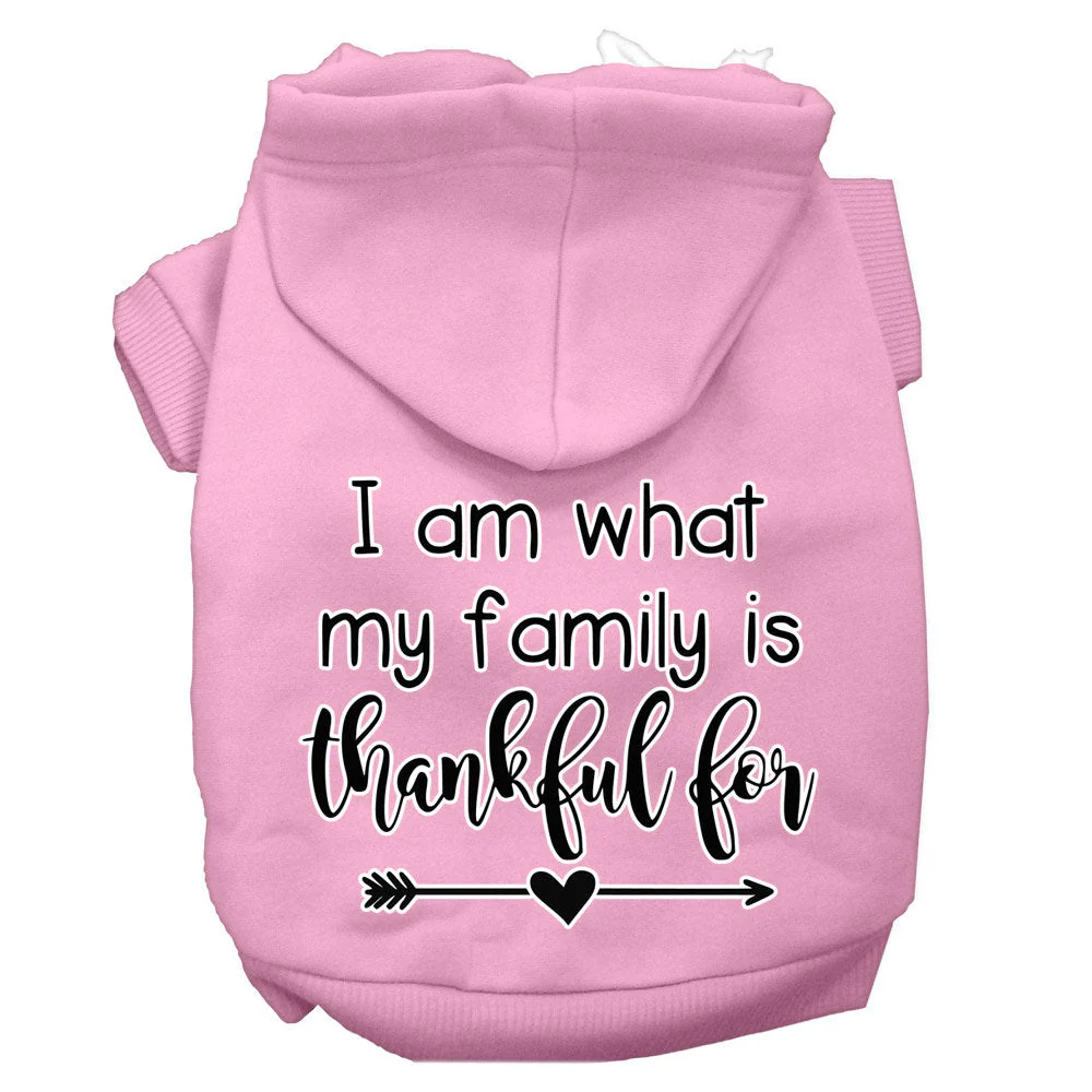 Thanksgiving Pet, Dog and Cat Hoodie Screen Printed, "I Am What My Family Is Thankful For" - Image 10