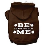 Thanksgiving Pet Dog & Cat Hoodie Screen Printed, "Be Thankful for Me" - Image 3