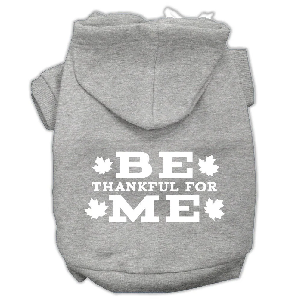 Thanksgiving Pet Dog & Cat Hoodie Screen Printed, "Be Thankful for Me" - Image 4