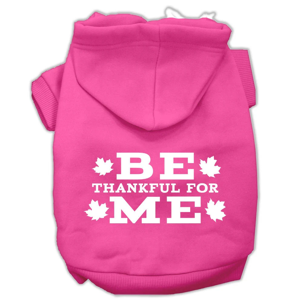 Thanksgiving Pet Dog & Cat Hoodie Screen Printed, "Be Thankful for Me" - Image 7