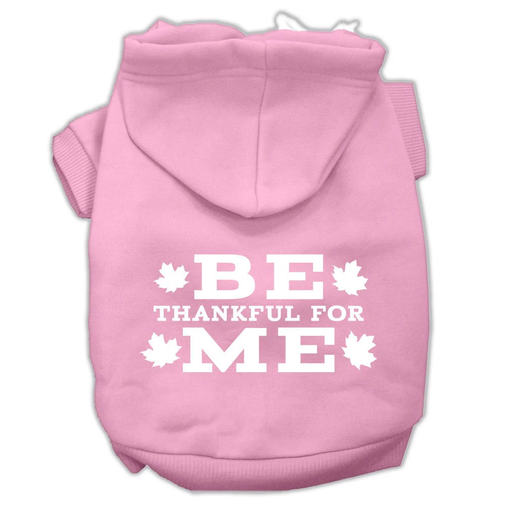 Thanksgiving Pet Dog & Cat Hoodie Screen Printed, "Be Thankful for Me" - Image 8