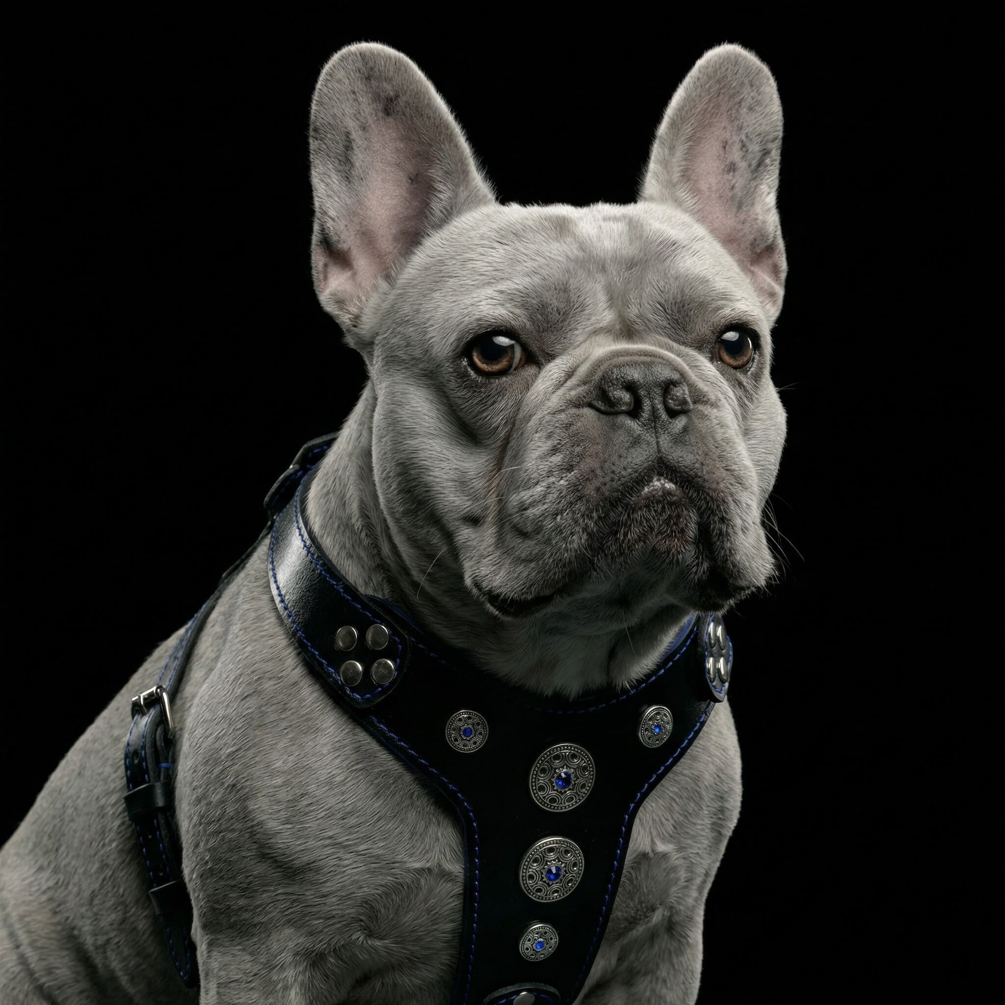 The ''Bijou'' harness Black & Blue Small to Medium Size - Image 3