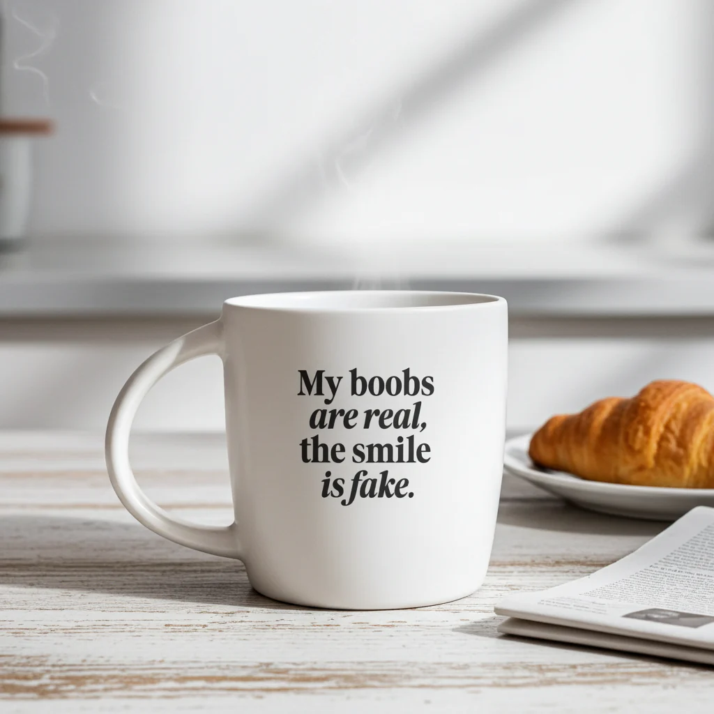 The Boobs are Real... Ceramic Coffee Mug - Image 4