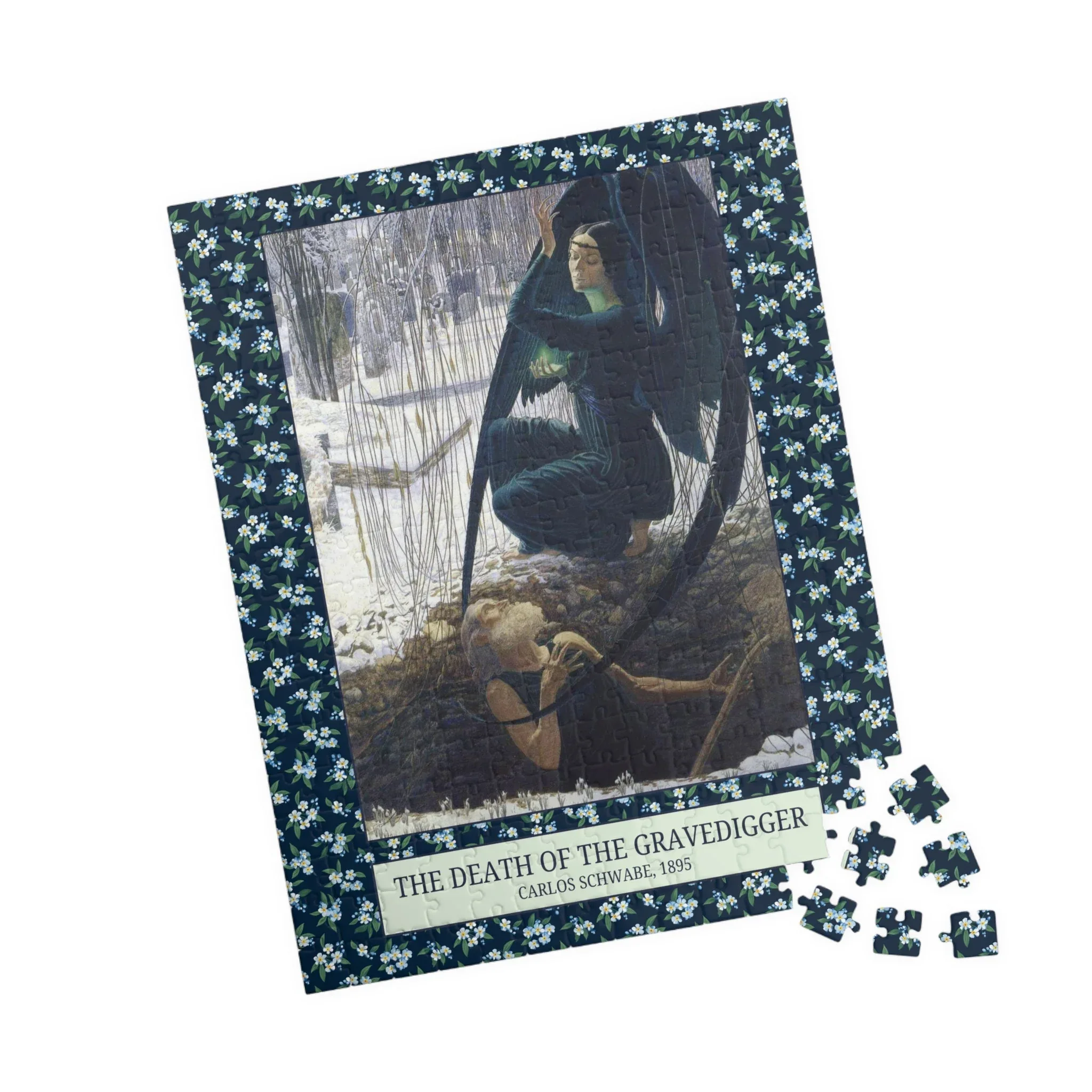 The Death of the Gravedigger by Carlos Schwabe: Spooky Art History Puzzle - Image 12