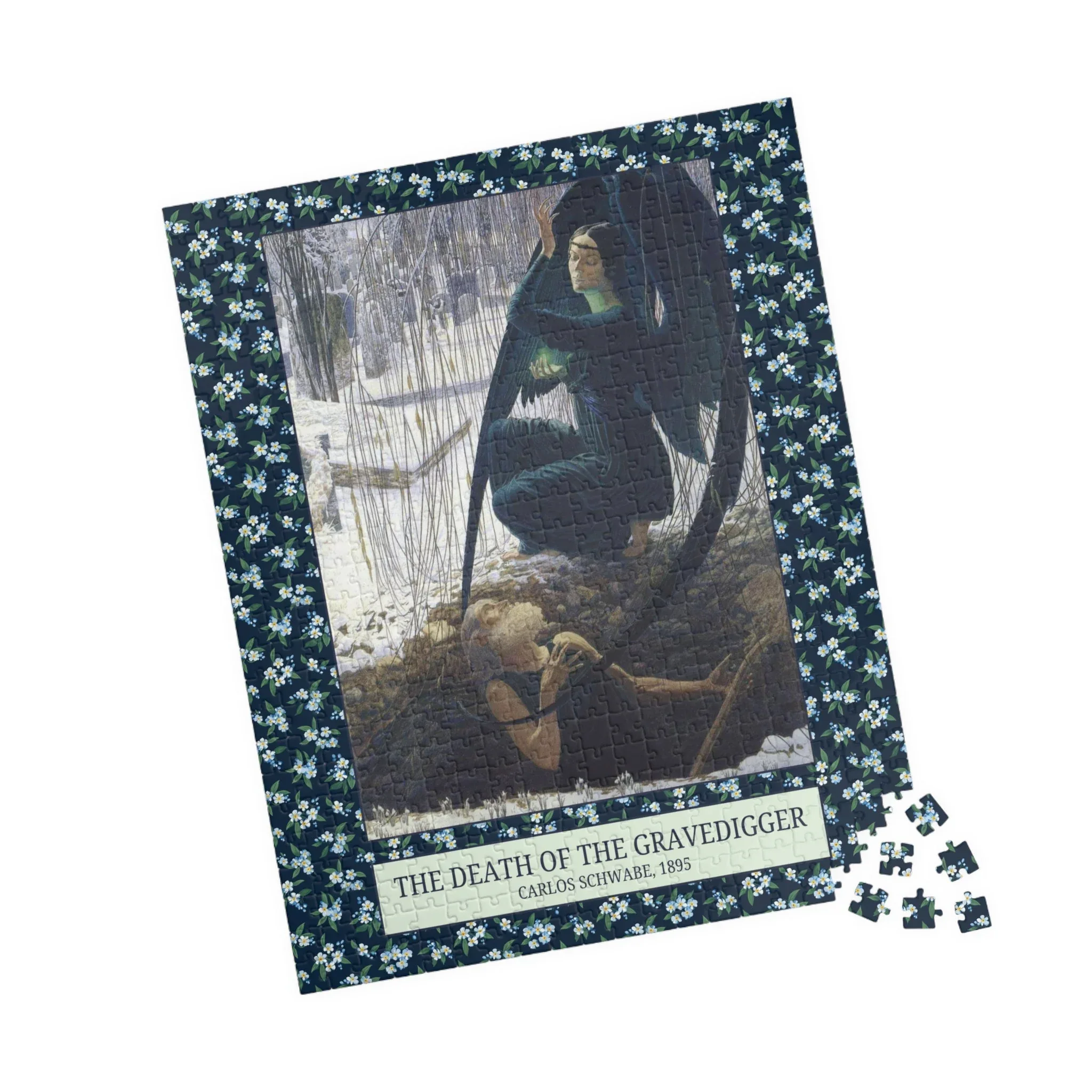 The Death of the Gravedigger by Carlos Schwabe: Spooky Art History Puzzle - Image 15