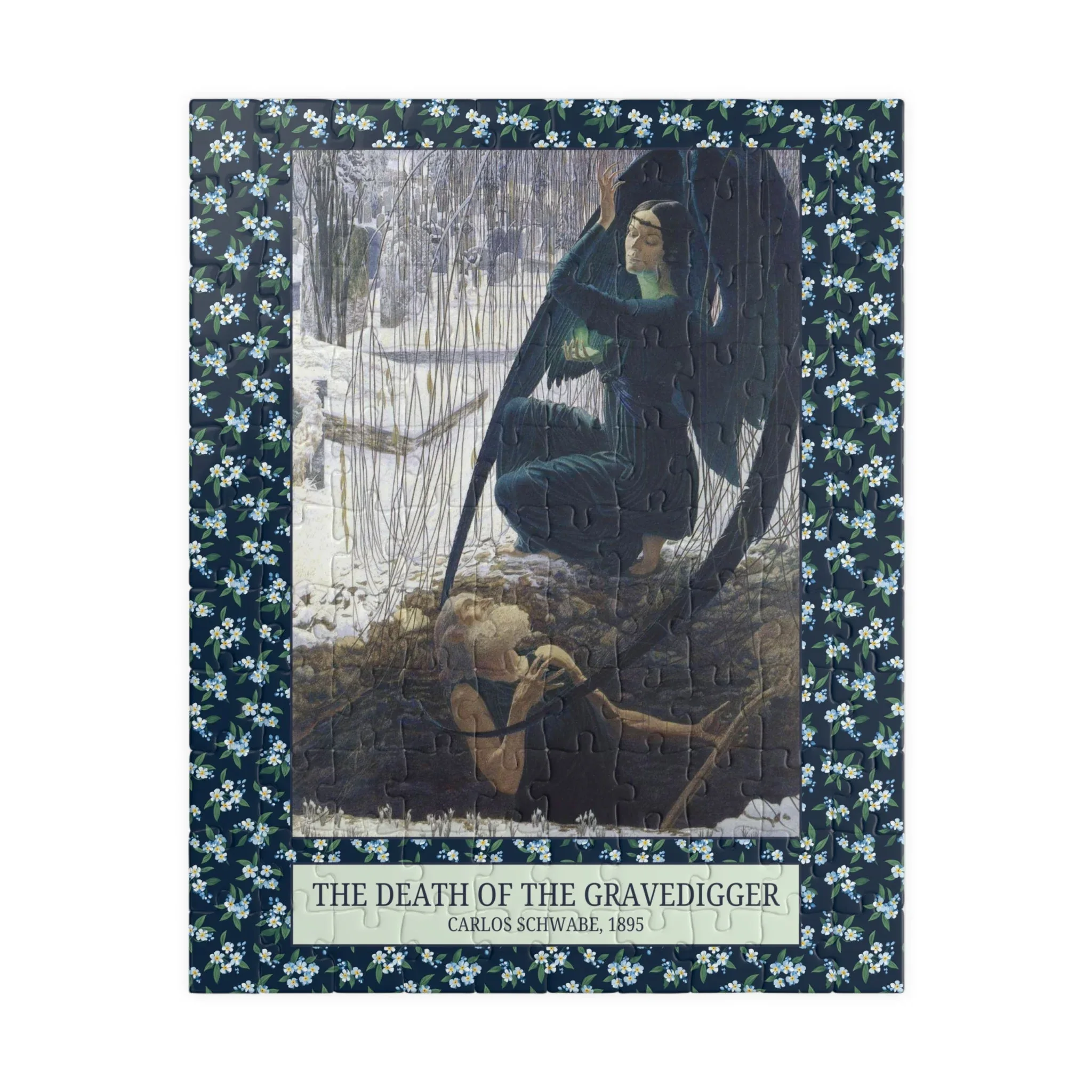 The Death of the Gravedigger by Carlos Schwabe: Spooky Art History Puzzle - Image 2
