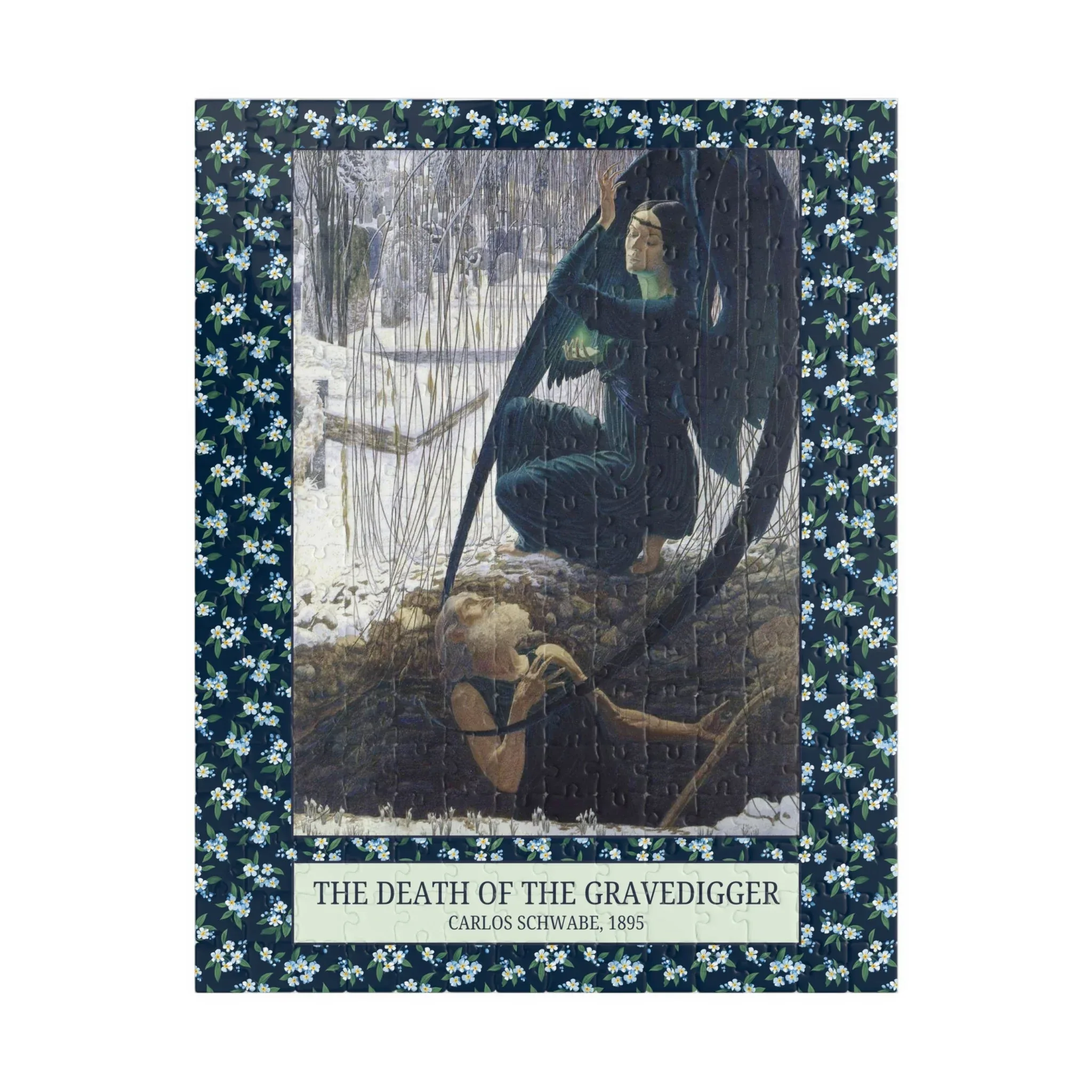 The Death of the Gravedigger by Carlos Schwabe: Spooky Art History Puzzle - Image 3