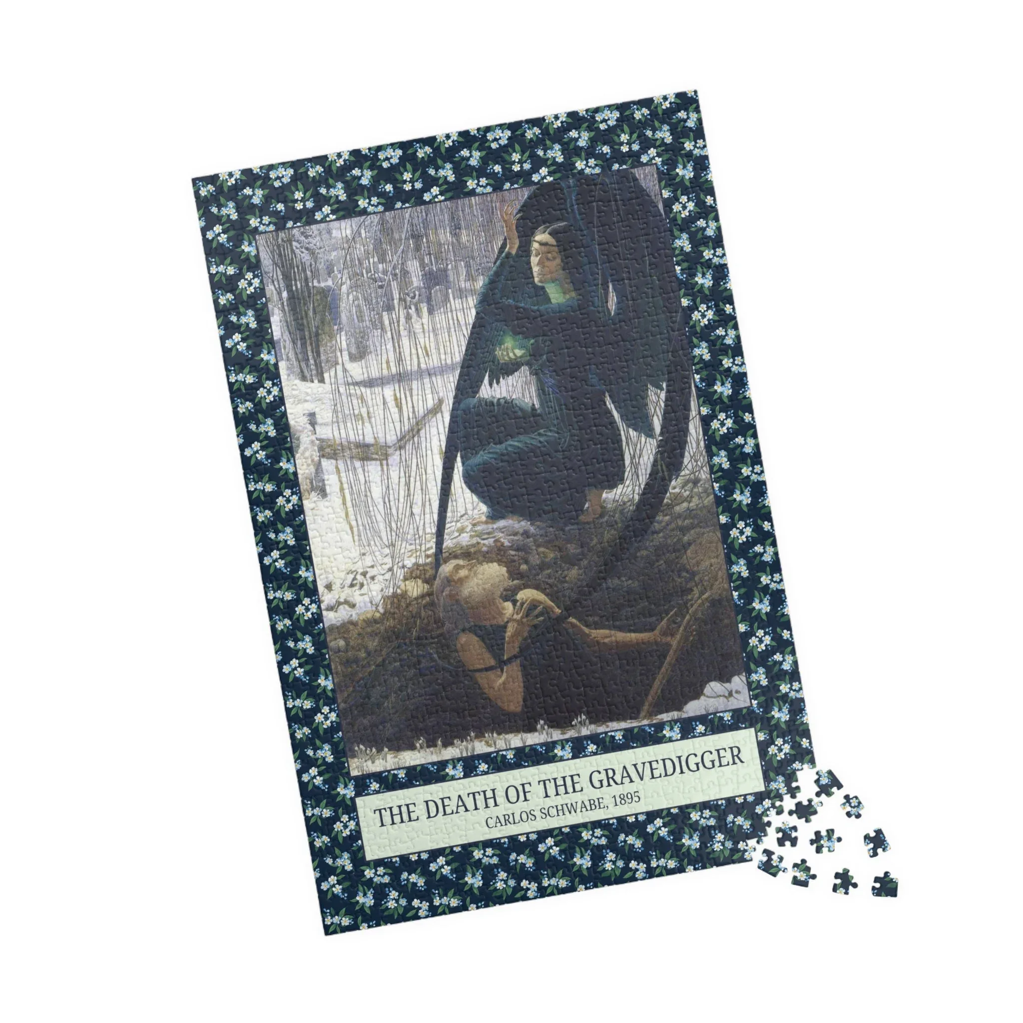 The Death of the Gravedigger by Carlos Schwabe: Spooky Art History Puzzle - Image 6