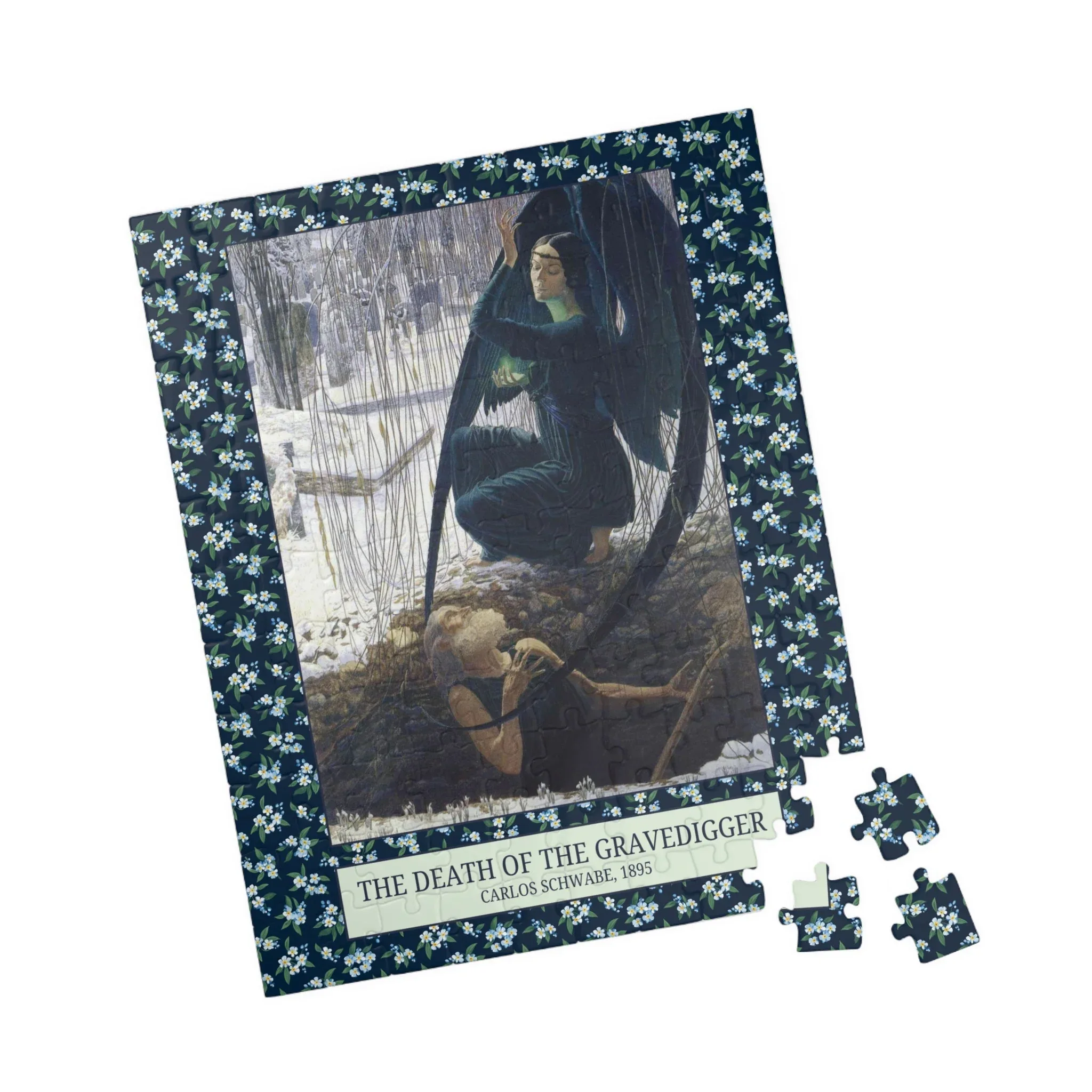The Death of the Gravedigger by Carlos Schwabe: Spooky Art History Puzzle - Image 9