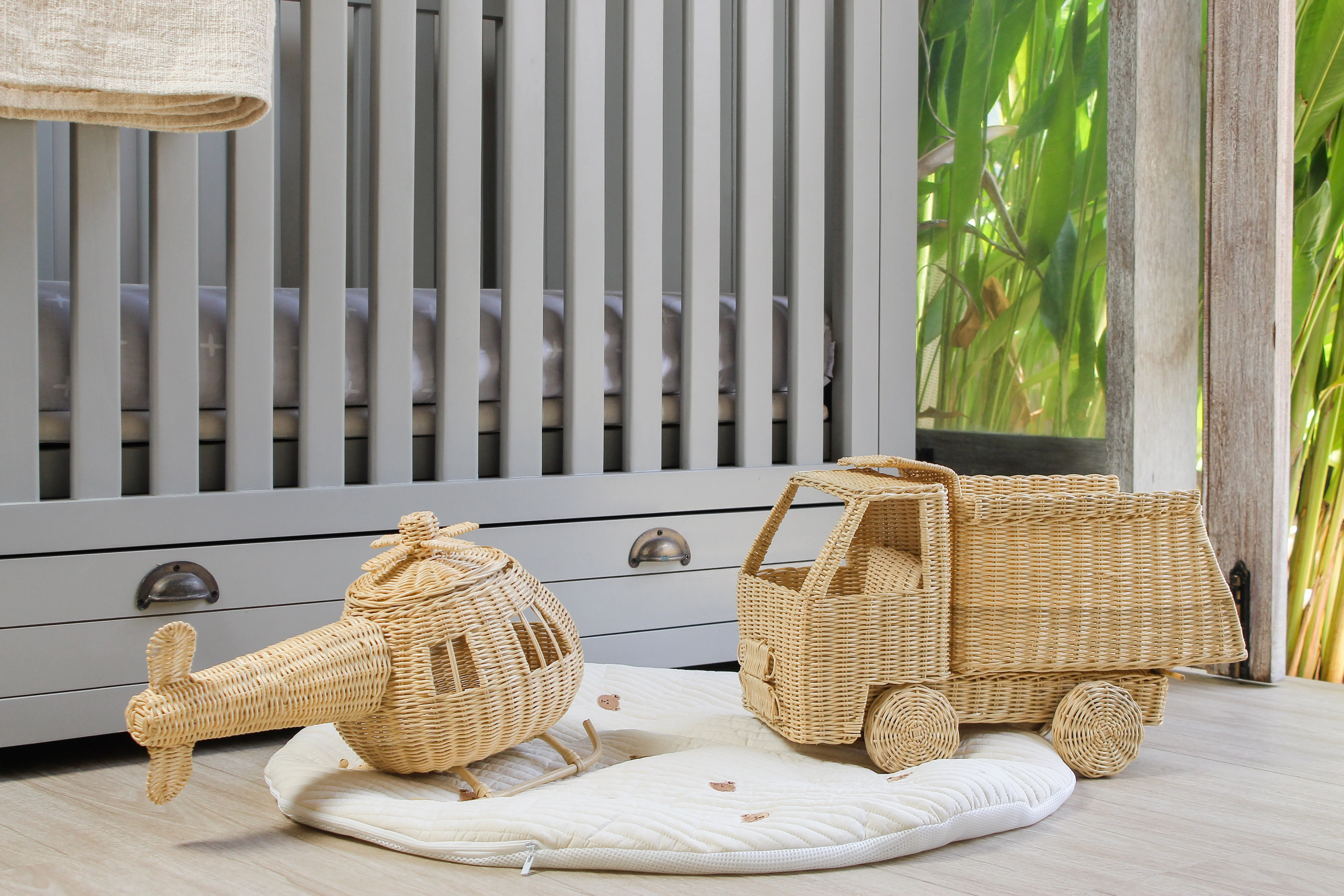 The Eco-Hauler: Handwoven Rattan Dump Truck | Kids Toy Truck - Image 2