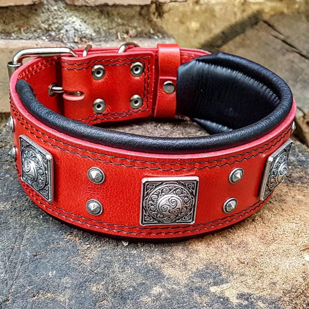 The "Eros" collar 2.5 inch wide RED - Image 2