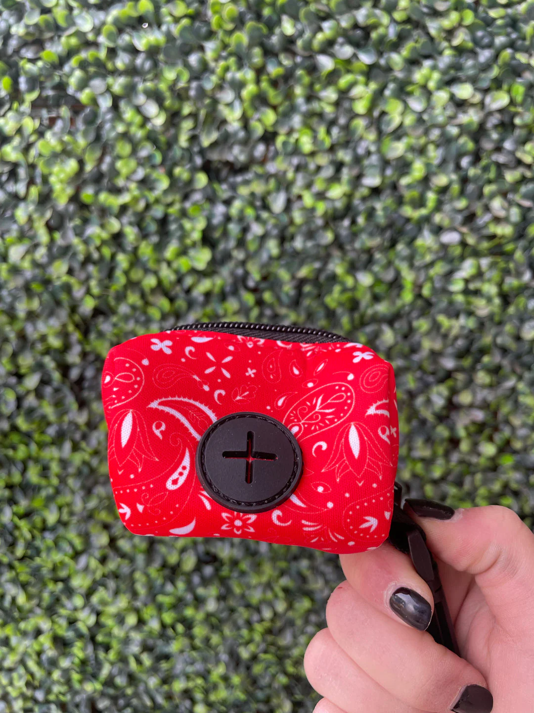 The Modern Dog Company - Red Paisley Poop Bag Holder - Image 2