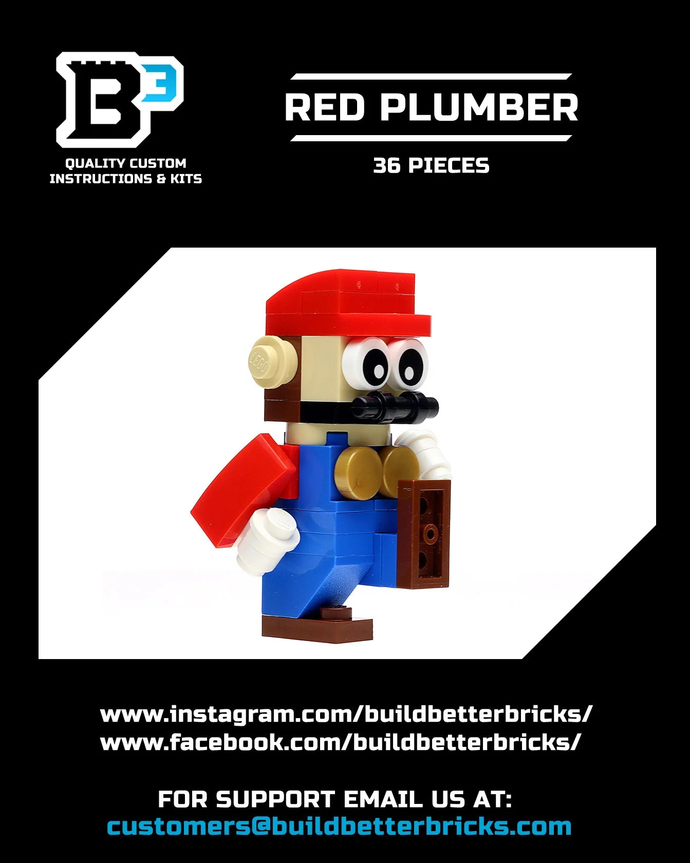 The Red Plumber made using LEGO parts - Image 2