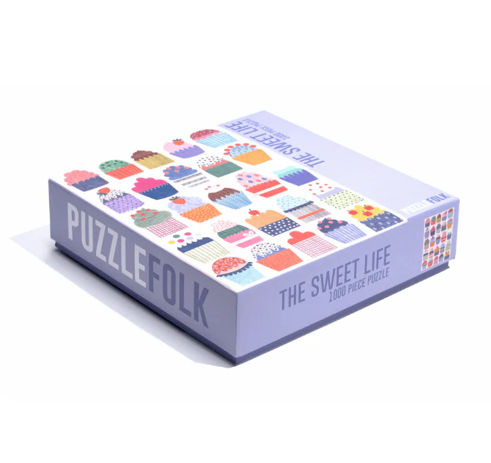 The Sweet Life 1,000 Piece Puzzle by Puzzlefolk | Delicious Cupcake Jigsaw Puzzle - Image 2