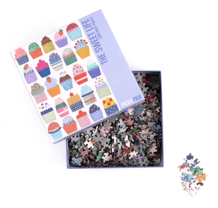 The Sweet Life 1,000 Piece Puzzle by Puzzlefolk | Delicious Cupcake Jigsaw Puzzle - Image 3