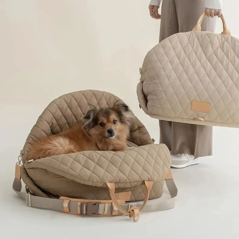 The Verona Luxe Carrier - Quilted Designer Pet Tote - Image 2