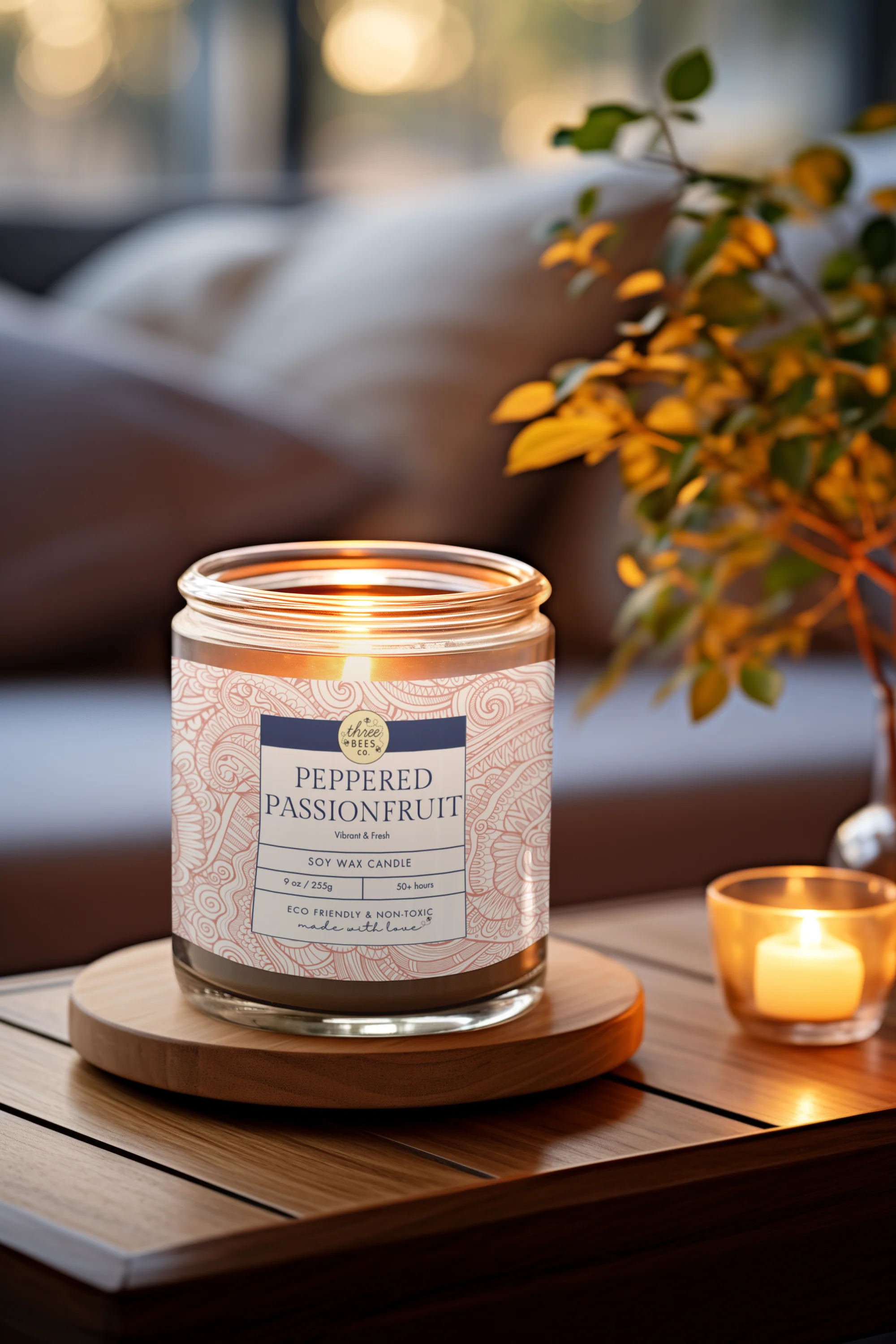 Three Bees Scented Soy Candle - 9oz - Image 21