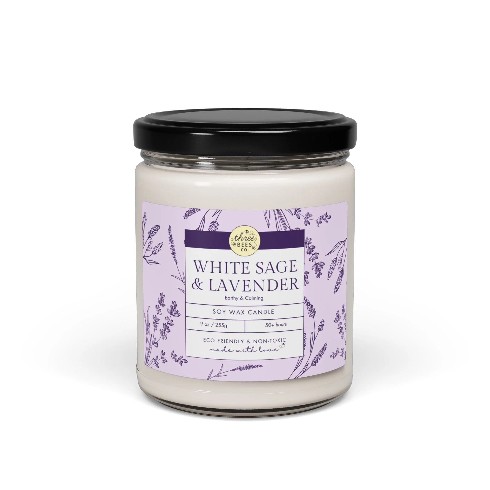 Three Bees Scented Soy Candle - 9oz - Image 5