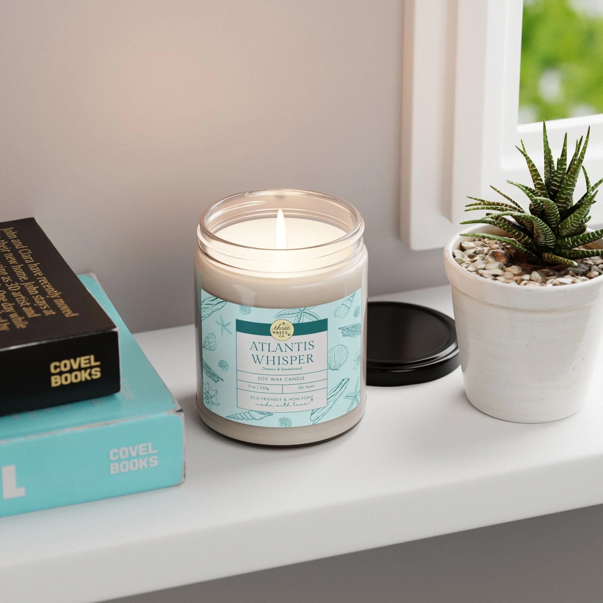 Three Bees Scented Soy Candle - 9oz - Image 9