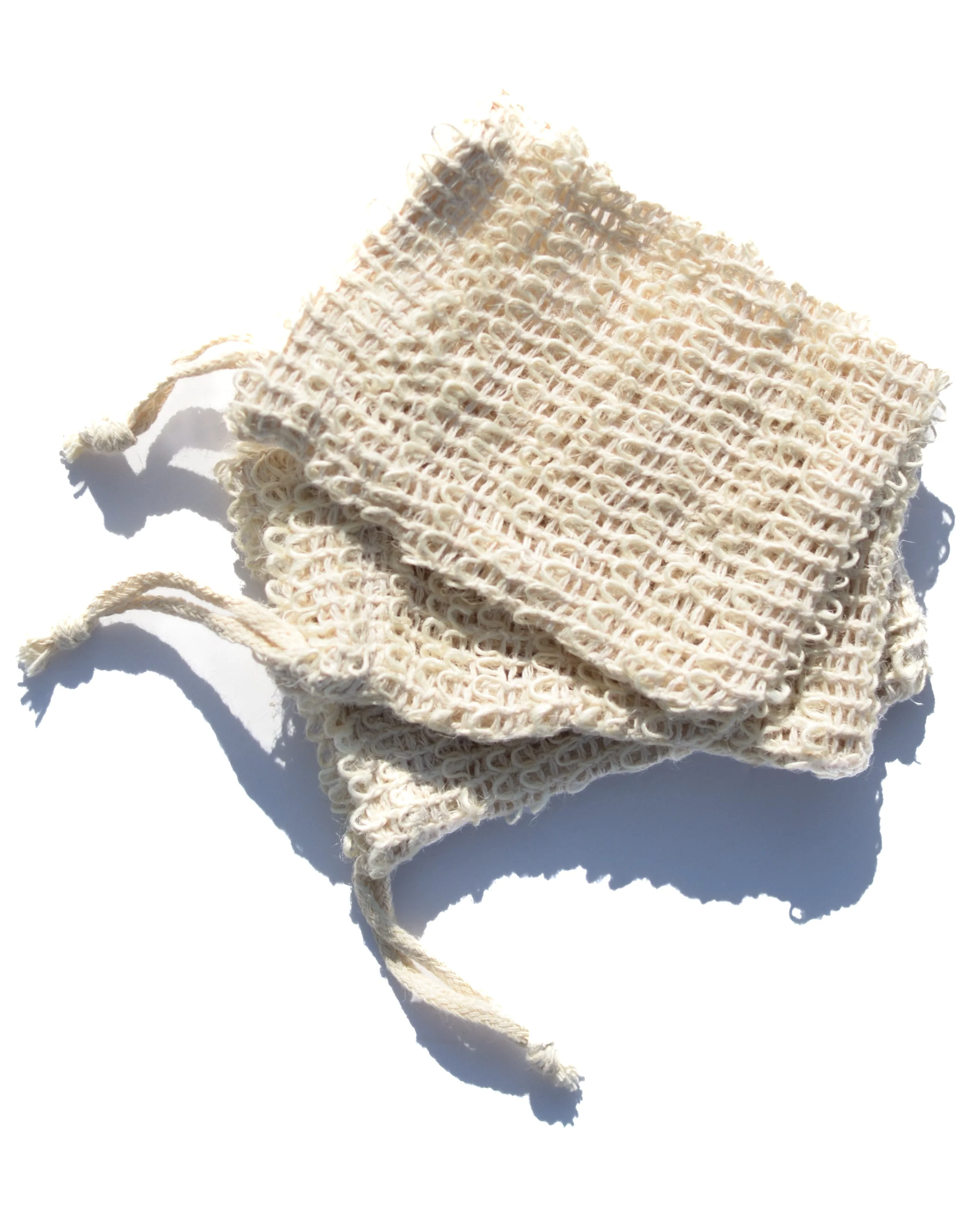 Three Natural Agave Exfoliating Soap Saving Cloth Pouch - Image 2