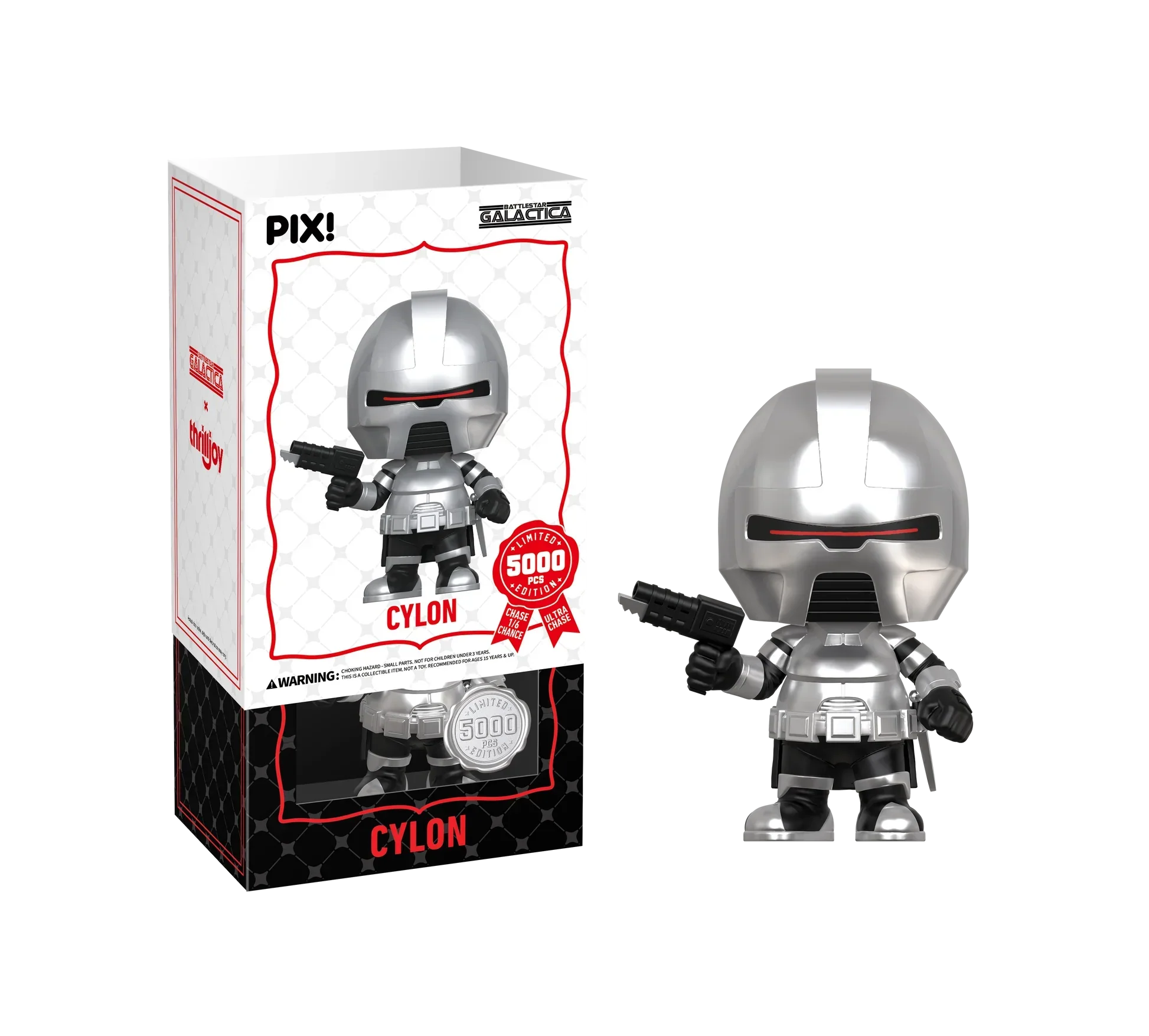 [Thrilljoy] Battlestar Galactica - Cylon LE5000 PIX Vinyl Figure (1 in 6 Chance at Chase) - Image 2