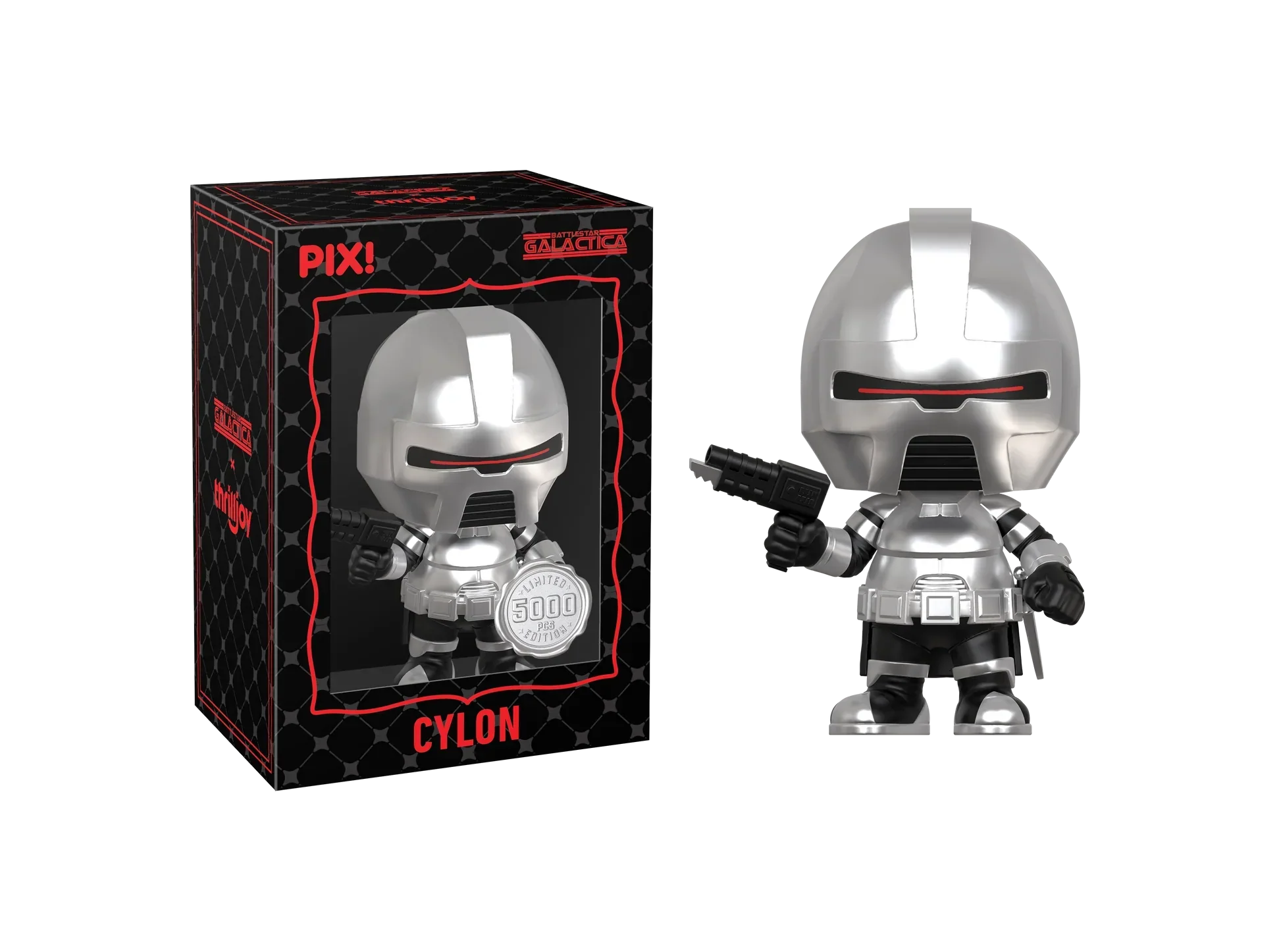 [Thrilljoy] Battlestar Galactica - Cylon LE5000 PIX Vinyl Figure (1 in 6 Chance at Chase) - Image 3