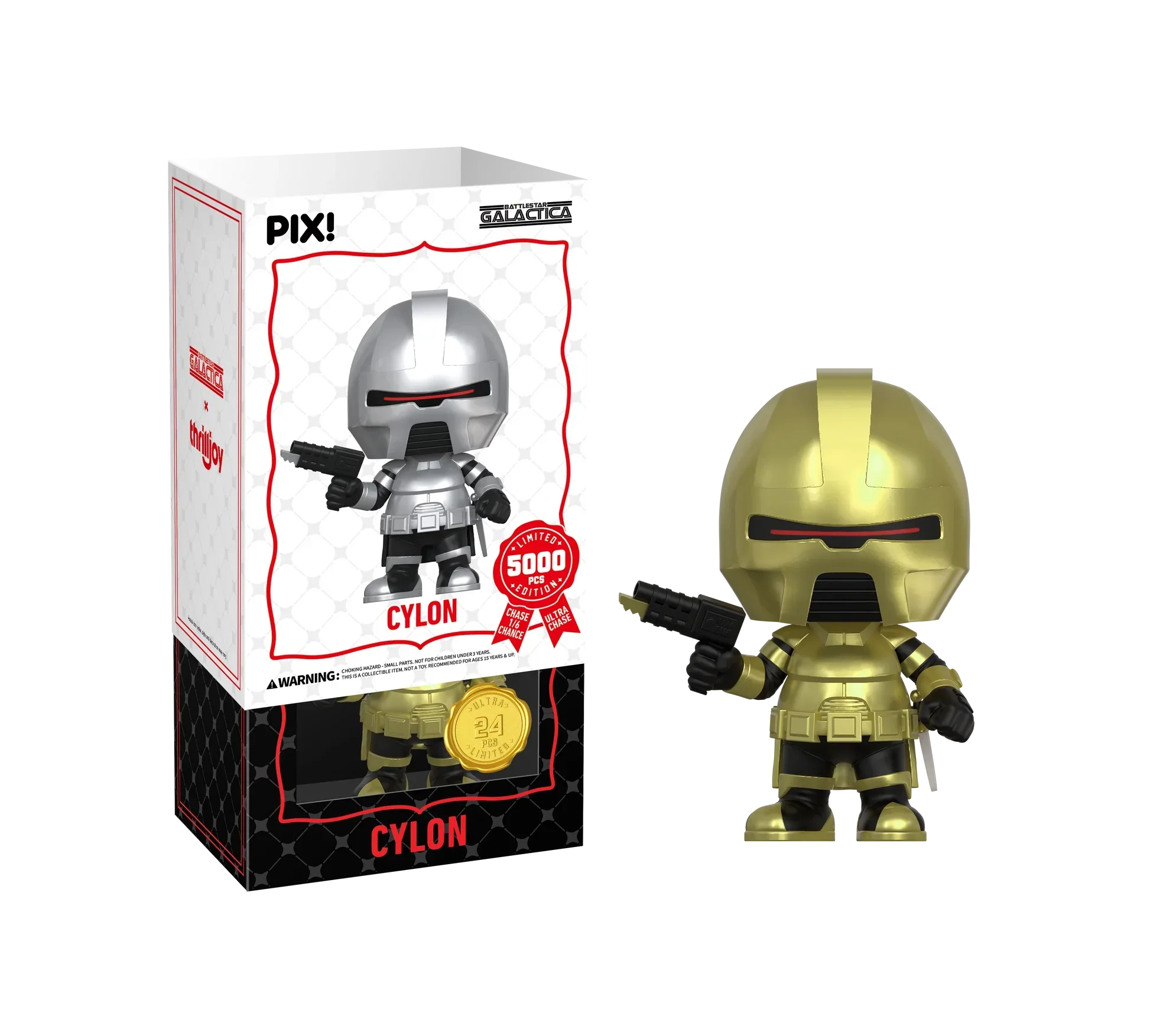 [Thrilljoy] Battlestar Galactica - Cylon LE5000 PIX Vinyl Figure (1 in 6 Chance at Chase) - Image 6