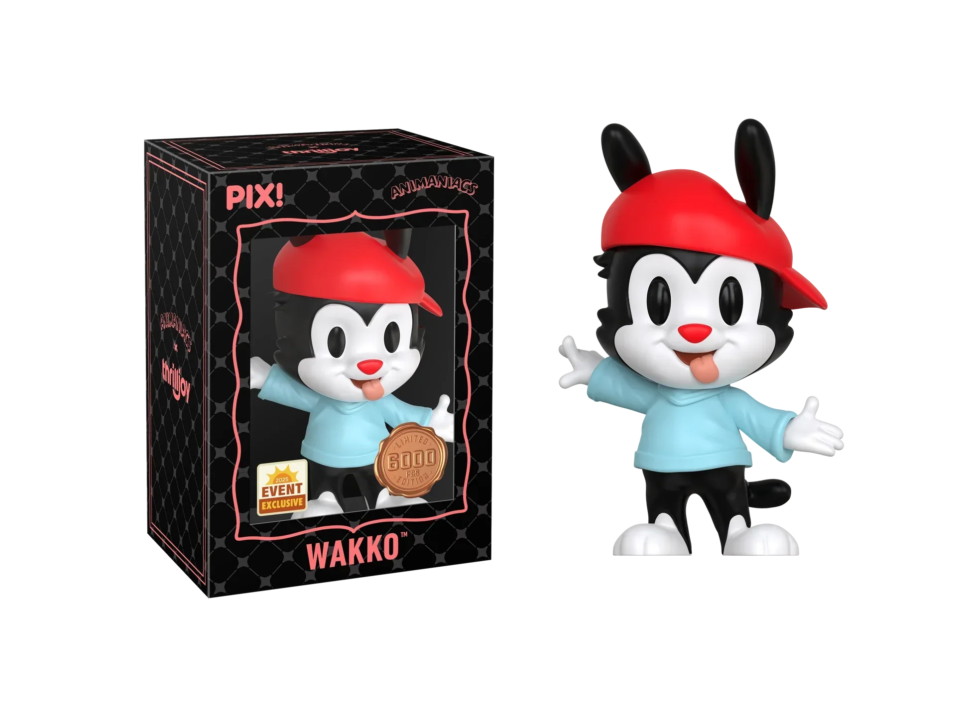 [Thrilljoy] [EXCLUSIVE] Animaniacs - Wakko LE6000 PIX Vinyl Figure (1 in 6 Chance at Chase) - Image 3