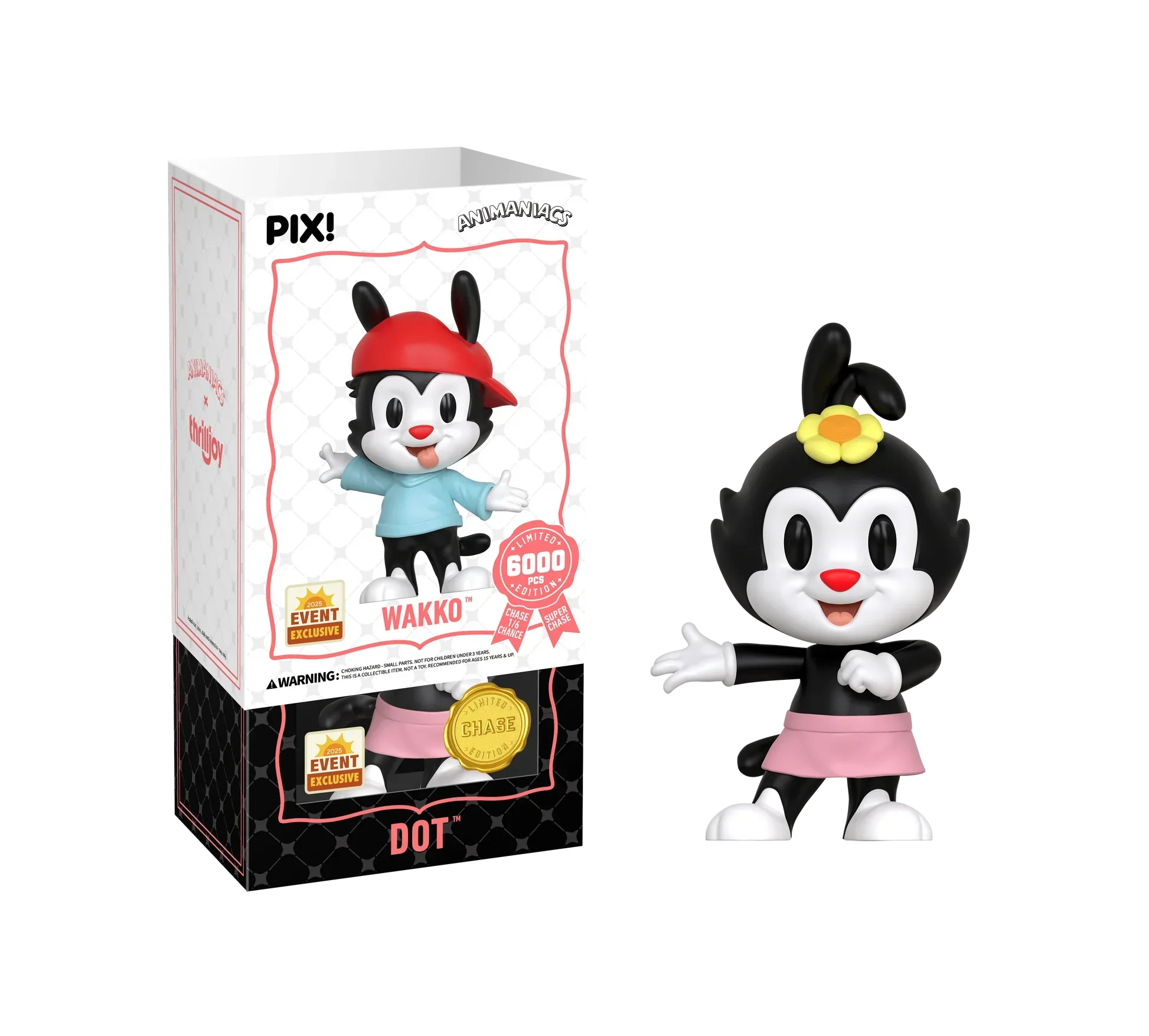 [Thrilljoy] [EXCLUSIVE] Animaniacs - Wakko LE6000 PIX Vinyl Figure (1 in 6 Chance at Chase) - Image 4
