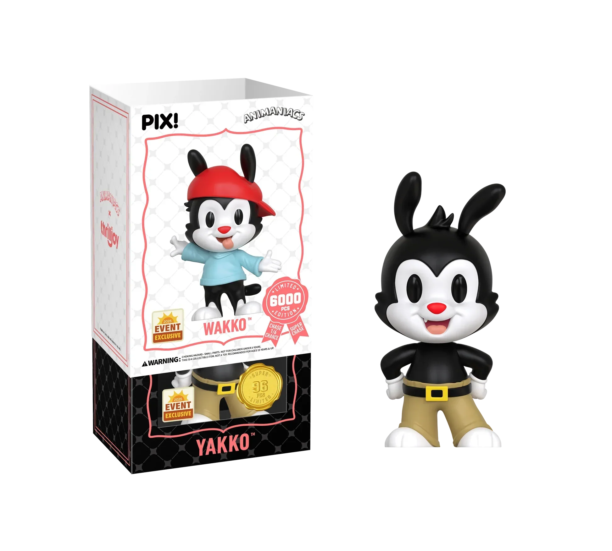 [Thrilljoy] [EXCLUSIVE] Animaniacs - Wakko LE6000 PIX Vinyl Figure (1 in 6 Chance at Chase) - Image 6