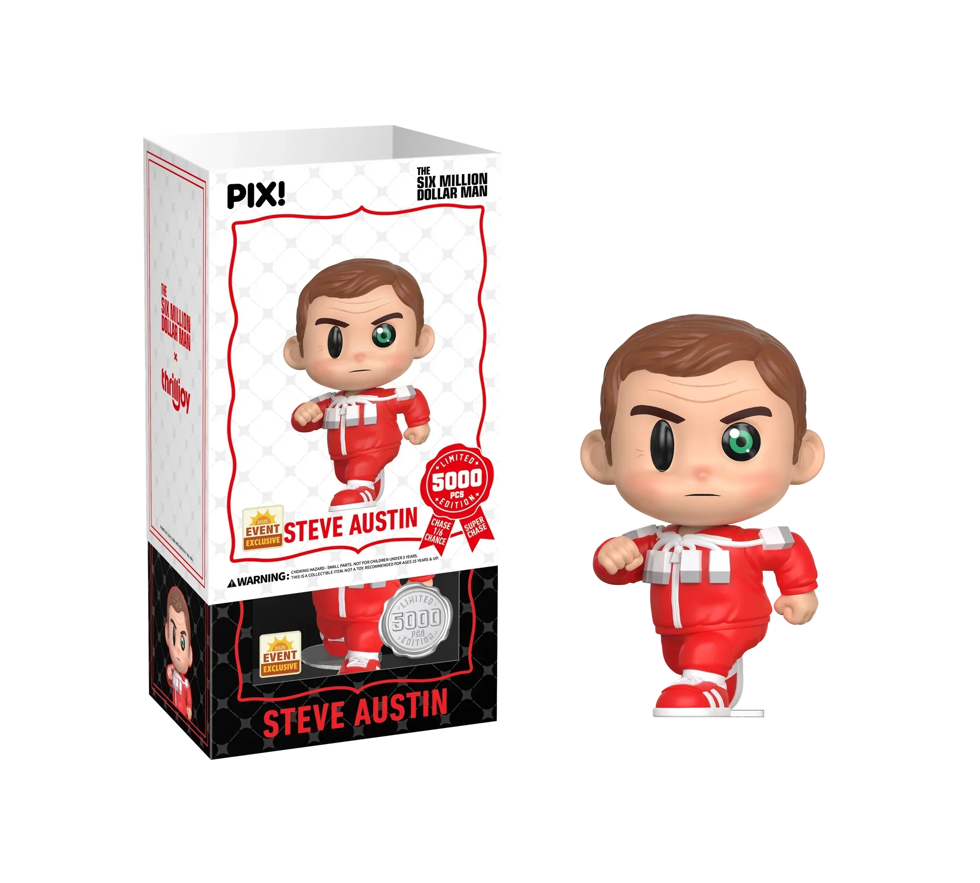 [Thrilljoy] [EXCLUSIVE] The Six Million Dollar Man - Steve Austin LE5000 PIX Vinyl Figure (1 in 6 Chance at Chase) - Image 2