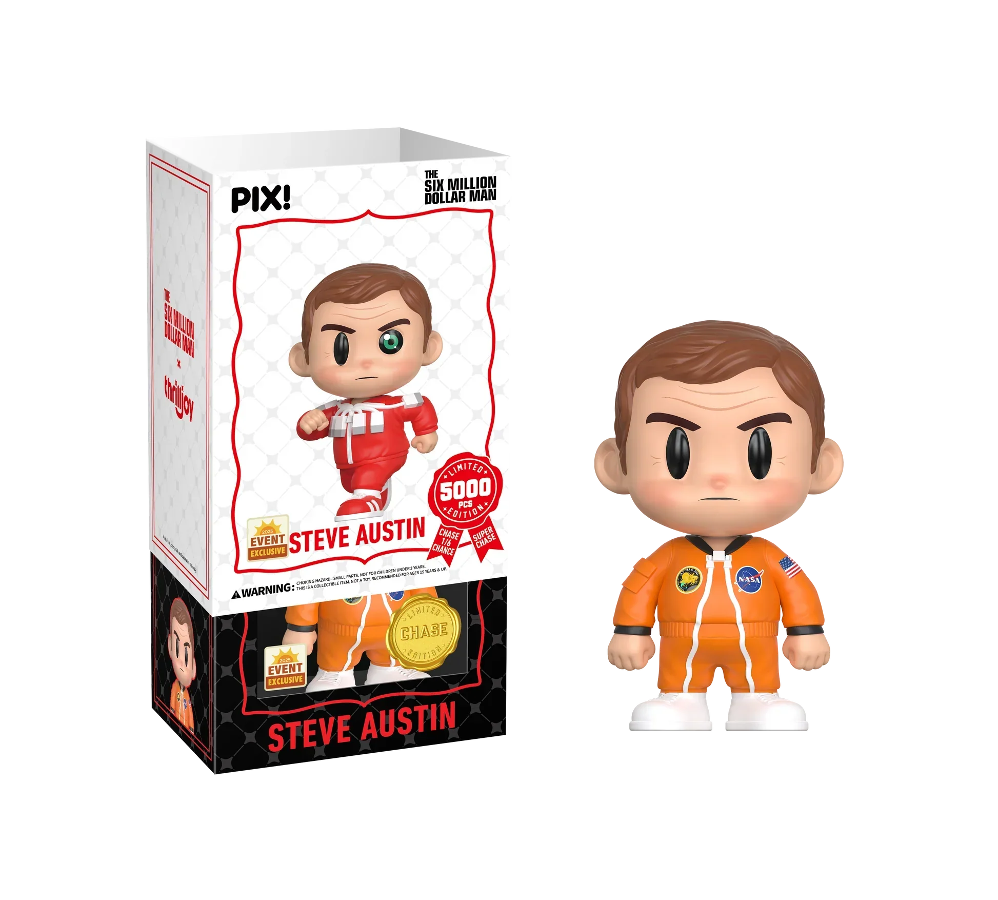 [Thrilljoy] [EXCLUSIVE] The Six Million Dollar Man - Steve Austin LE5000 PIX Vinyl Figure (1 in 6 Chance at Chase) - Image 6