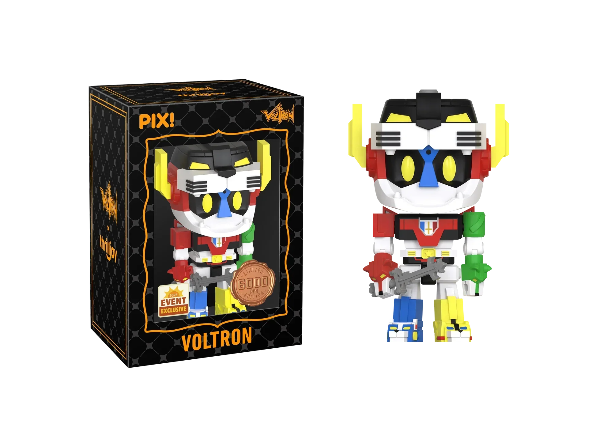 [Thrilljoy] [EXCLUSIVE] Voltron Defender of the Universe - Voltron LE6000 PIX Vinyl Figure (1 in 6 Chance at Chase) - Image 3