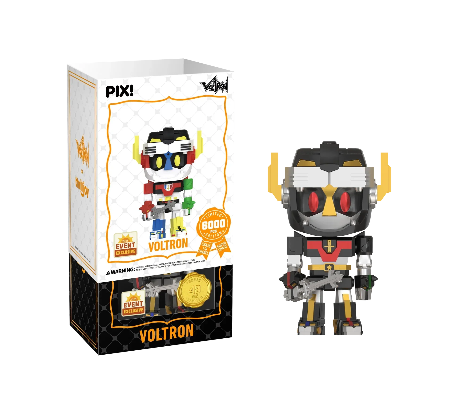[Thrilljoy] [EXCLUSIVE] Voltron Defender of the Universe - Voltron LE6000 PIX Vinyl Figure (1 in 6 Chance at Chase) - Image 4