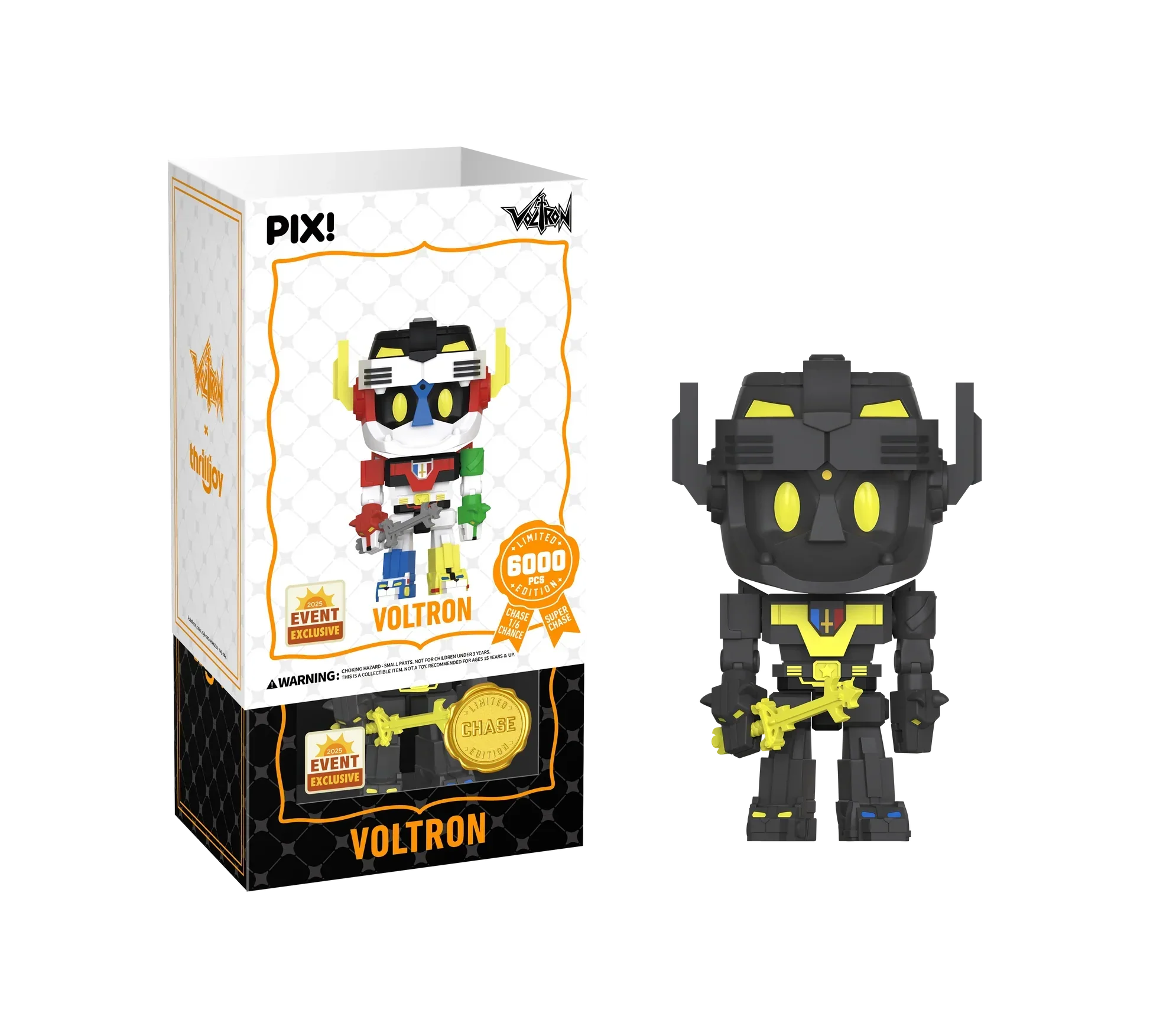 [Thrilljoy] [EXCLUSIVE] Voltron Defender of the Universe - Voltron LE6000 PIX Vinyl Figure (1 in 6 Chance at Chase) - Image 6