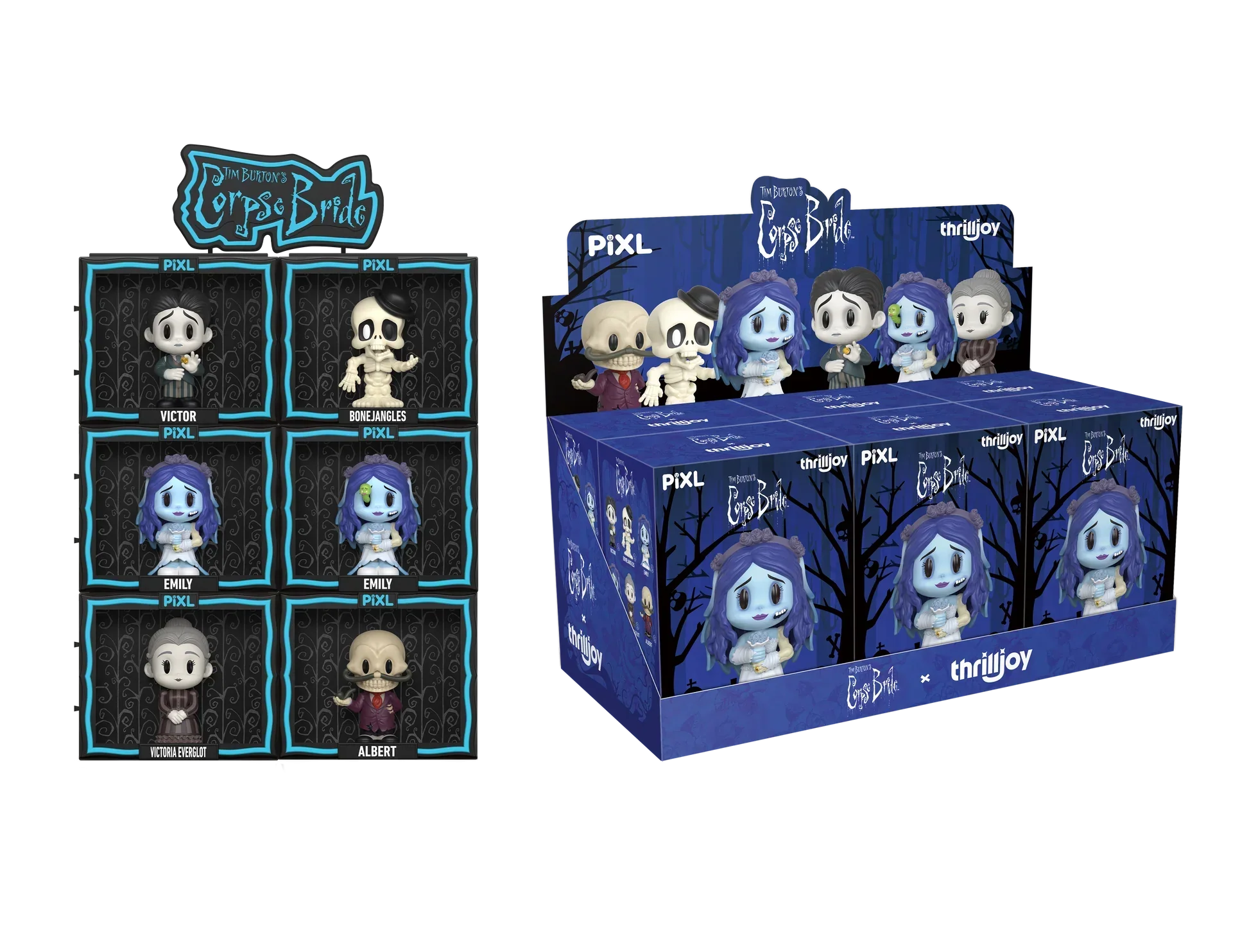 [Thrilljoy] Tim Burton's Corpse Bride PIXL Blind Box Vinyl (Chance at 1 of 300 hyper-rare “chase” pieces will be redeemable for a special 12” MEGA PIX!) - Image 2