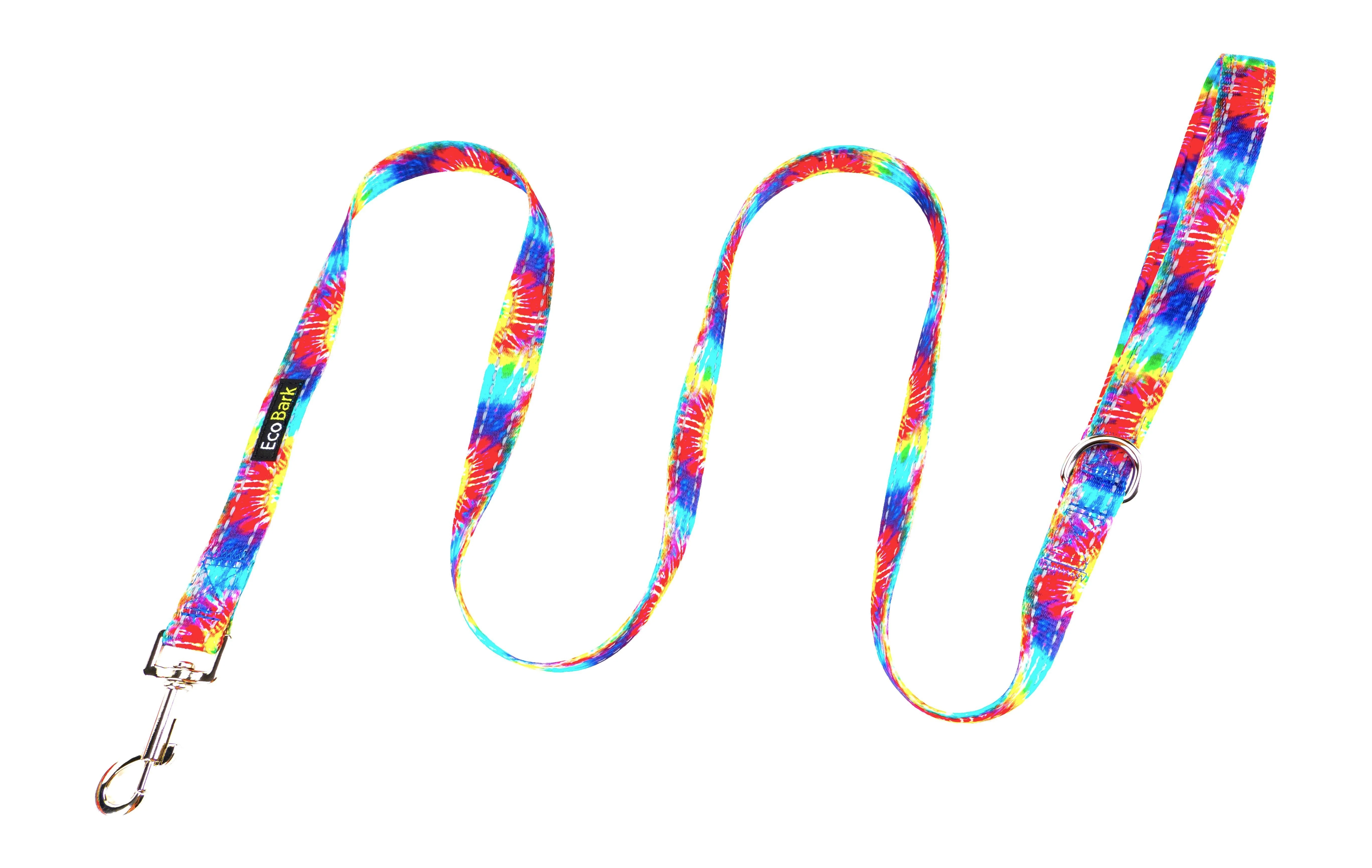 Tie Dye Dog Leash by EcoBark - Padded Comfort Grip Leash - 4ft, 5ft, and 6ft Leash for Small and Medium Dogs - Image 6