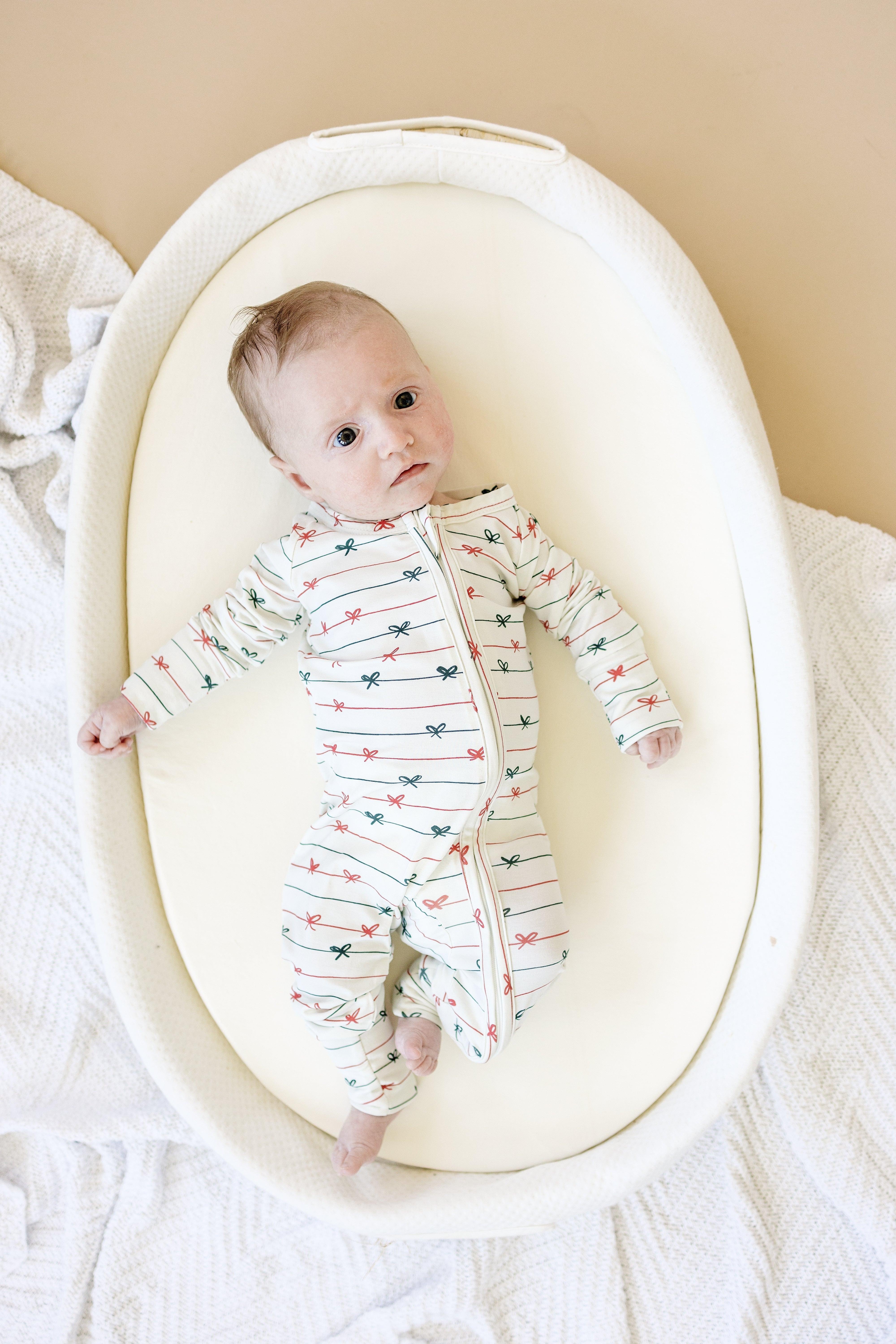 Tied with a Bow Christmas Bamboo Zippy Pajamas - Image 7