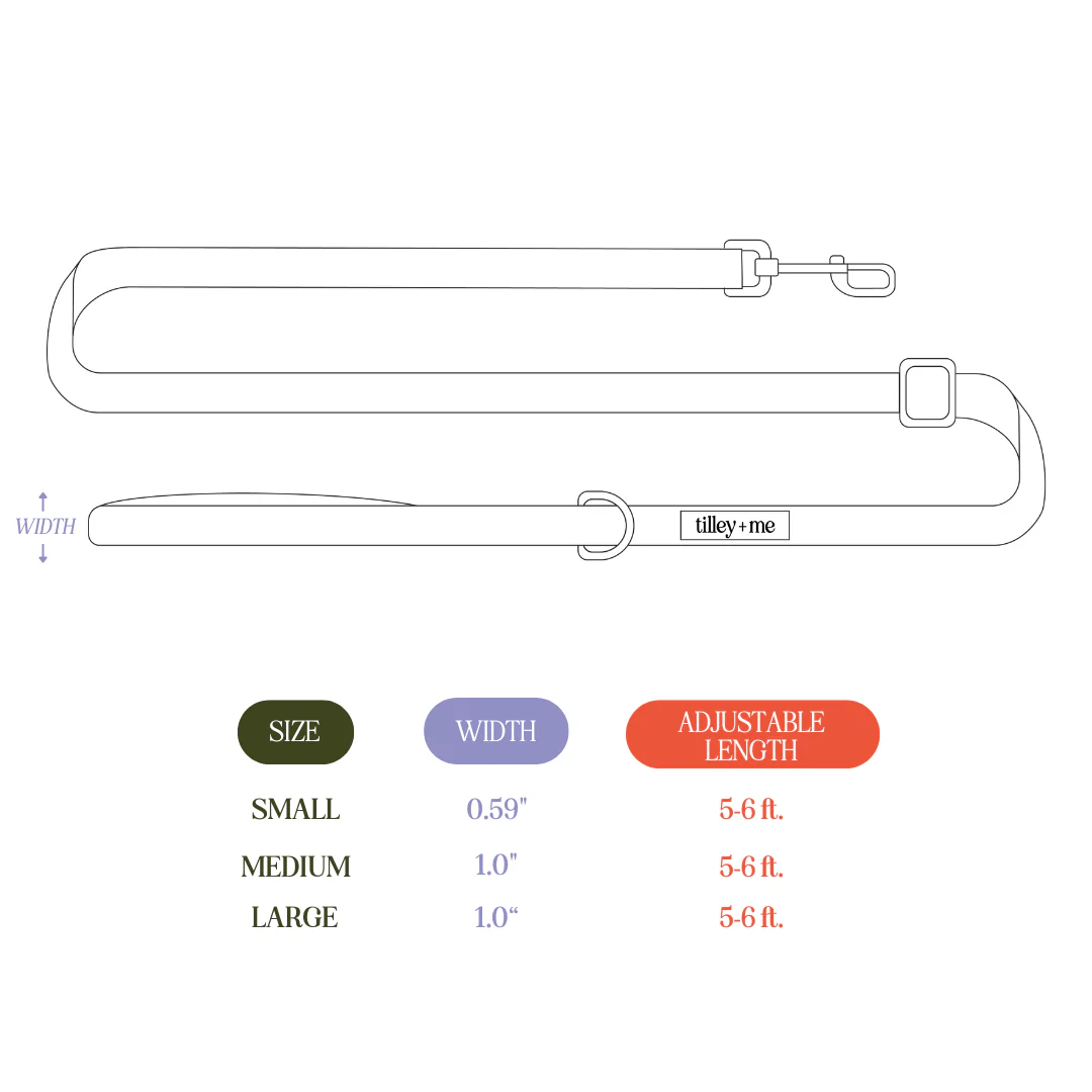 Tilley + Me Hemp Cotton Dog Leash - Durable, Sustainable, Adjustable, Lightweight & Soft-Malibu - Image 13