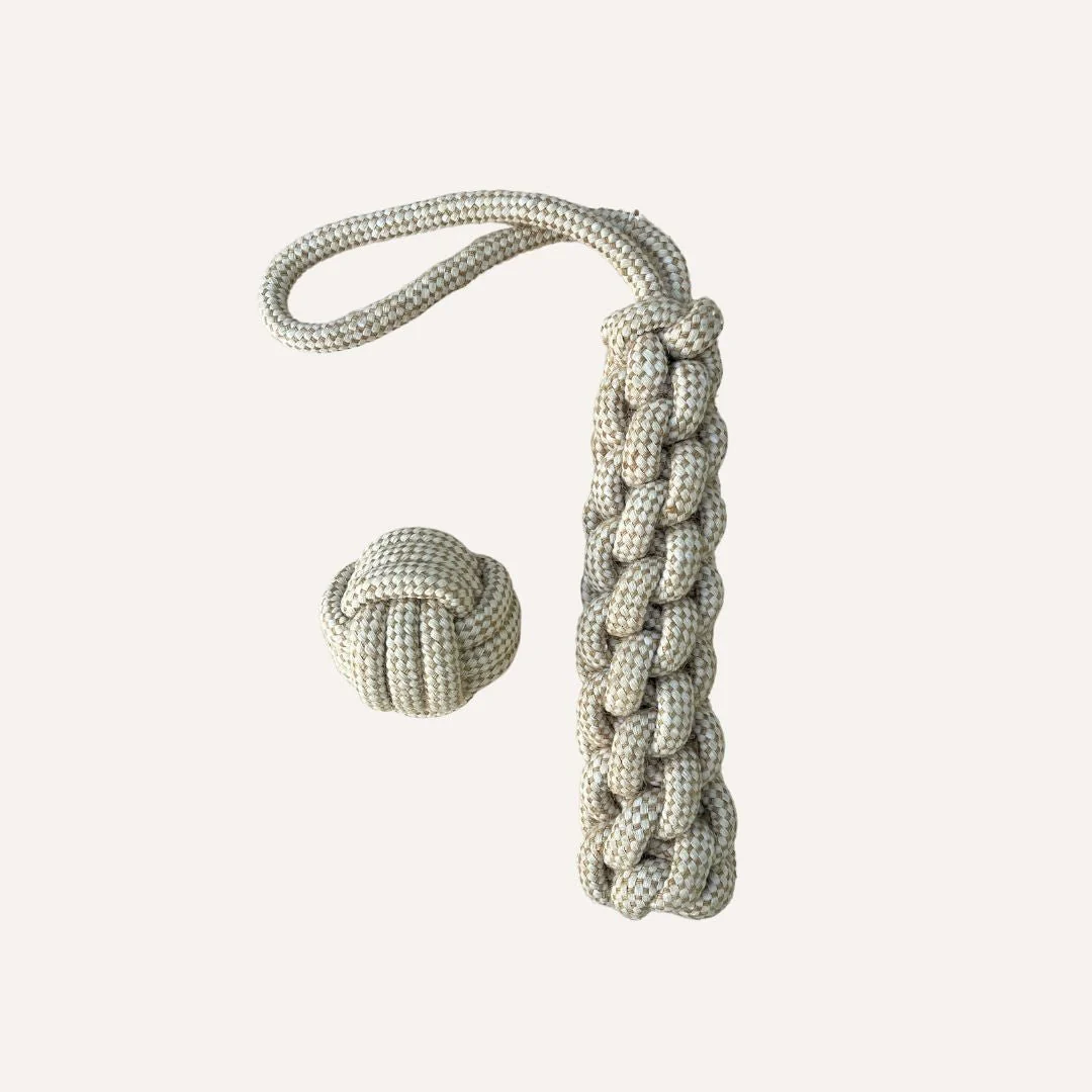 Tilley + Me Indestructible Hemp Rope Tug Toy - Sustainable and Non-Toxic Pet Toy - Image 4