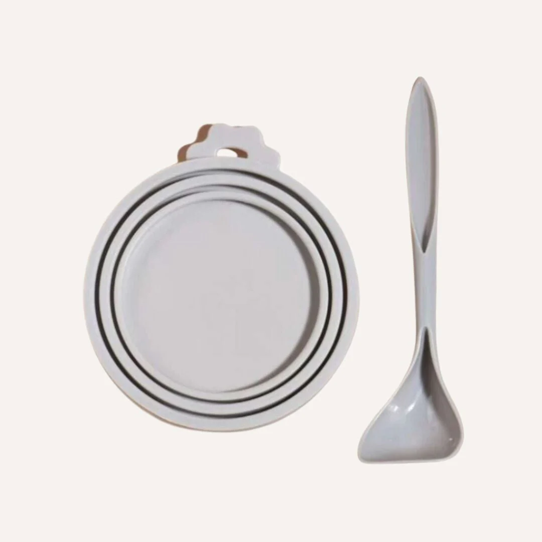 Tilley + Me Pet Food Saver Lid with Spoon - BPA-Free Silicone, Keeps Food Fresh - Image 5