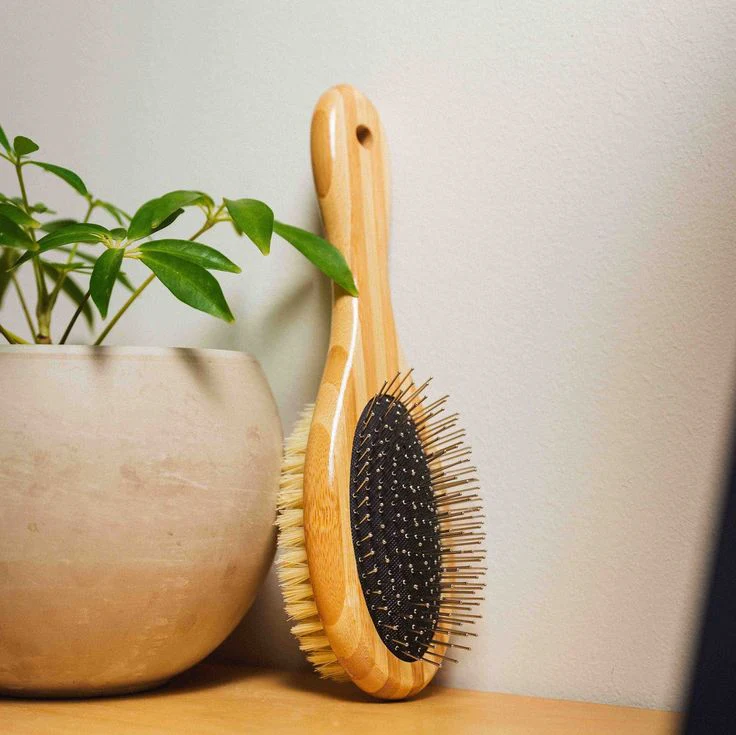 Tilley + Me Two-Sided Pet Brush – Bristle & Wire for Shedding & Detangling - Image 6