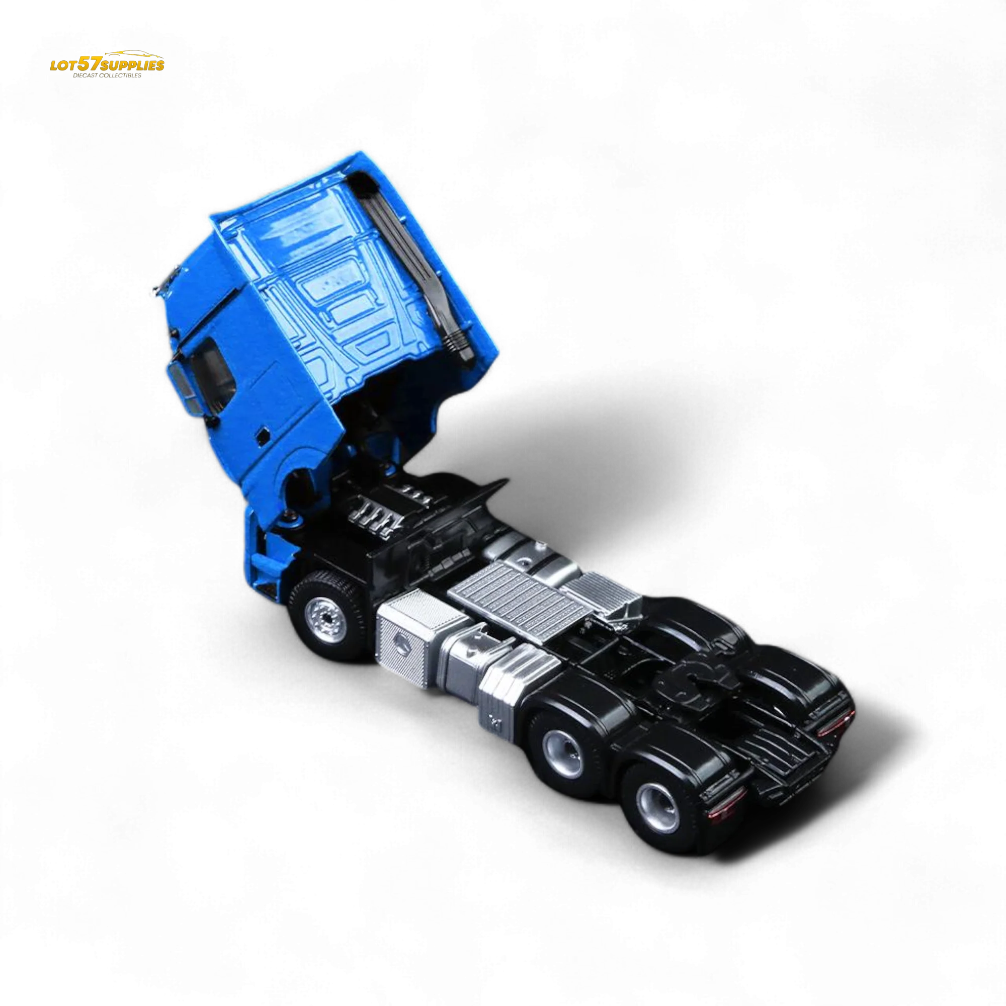 TimeMicro & Perka BENZ FLATBED TRANSPORT VEHICLE - Blue 1:64 - Image 4