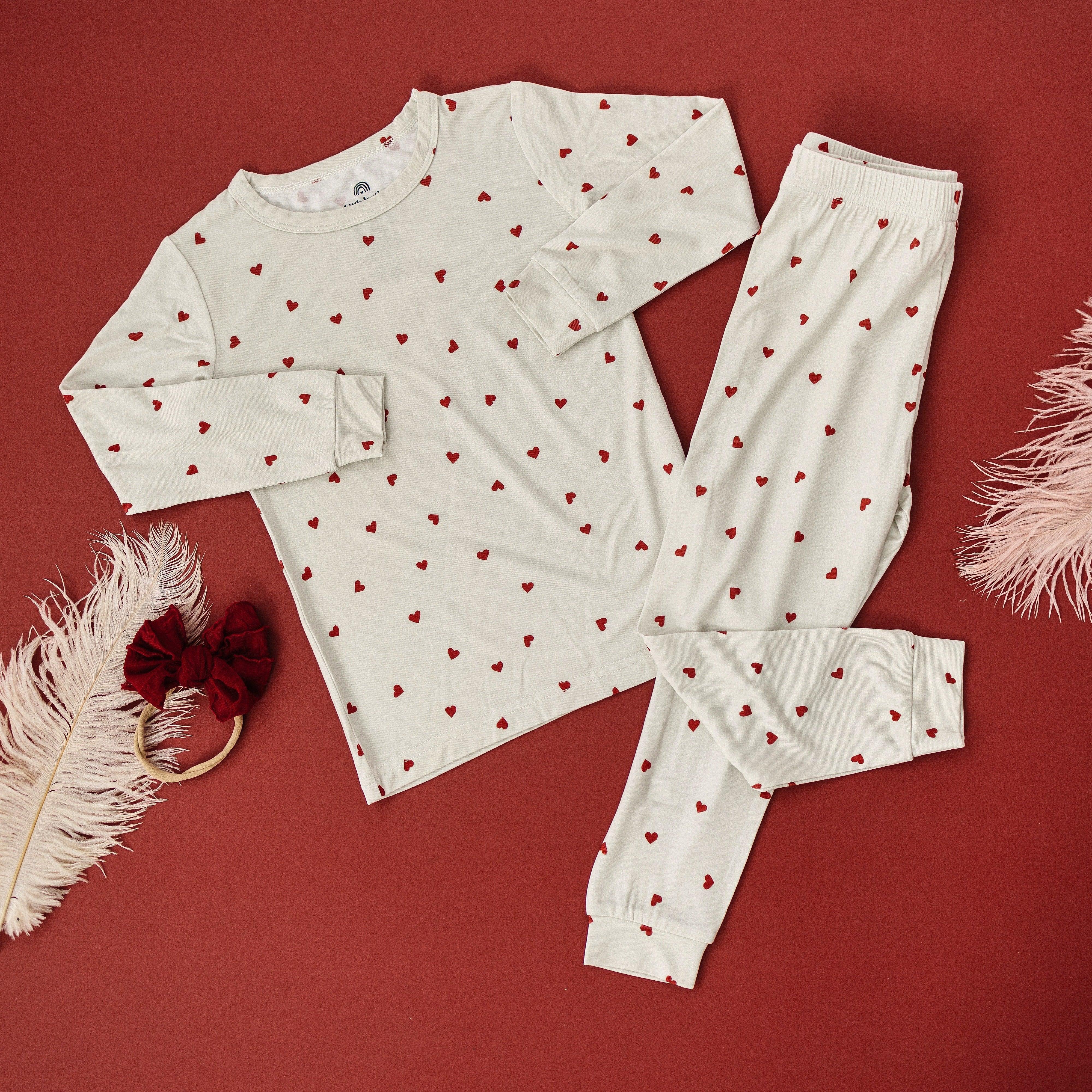 Tiny Hearts 2pc Bamboo Pajamas - Image 2